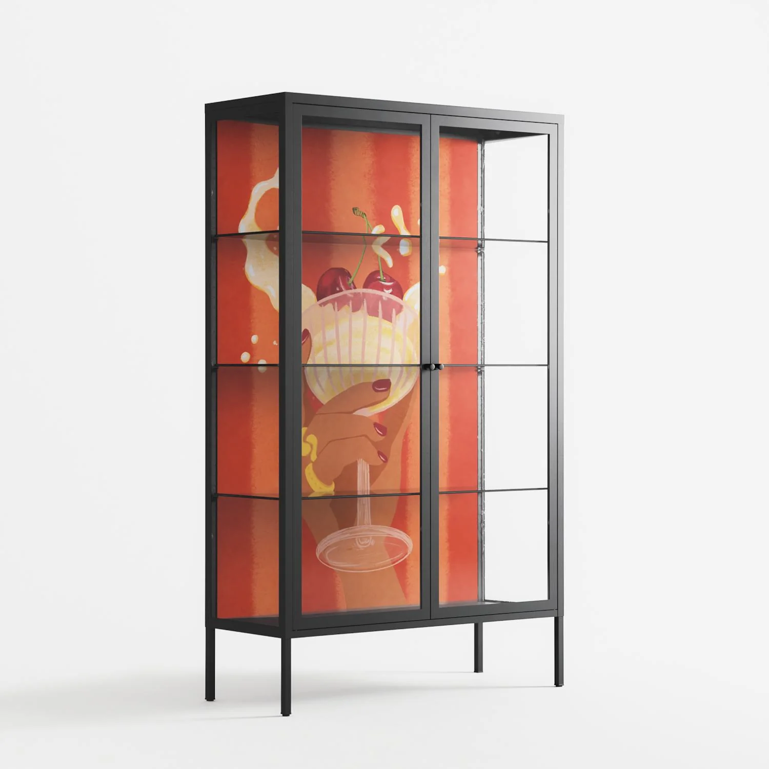 Drink And Cherries - Cabinet - Raissa Oltmanns - Antracite - Clear glass - Image 4