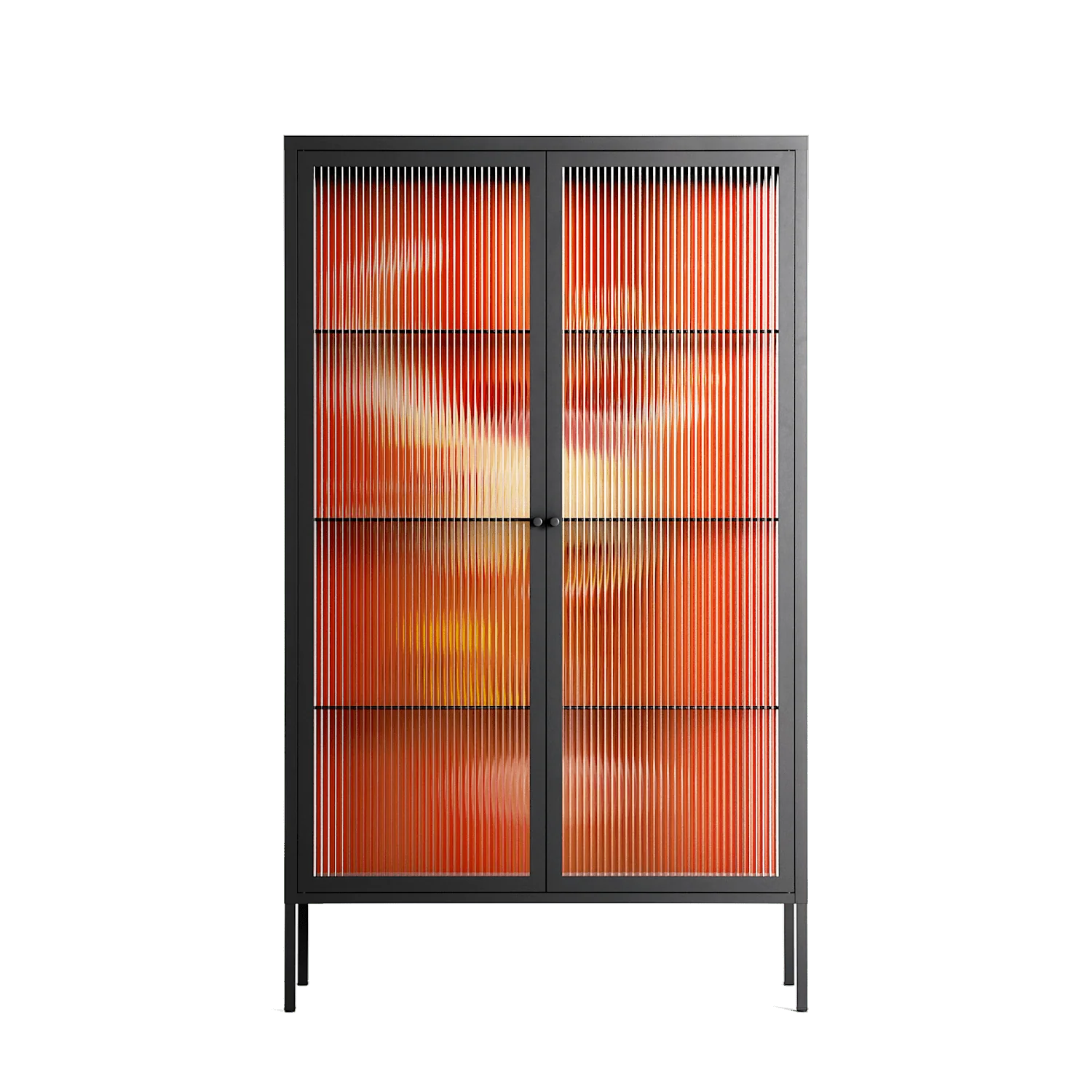 Drink And Cherries - Cabinet - Raissa Oltmanns - Antracite - Reeded glass