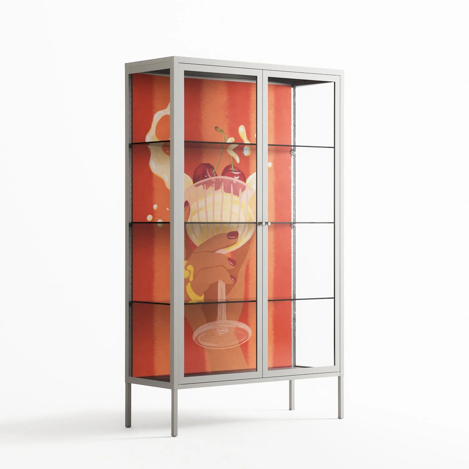 Drink And Cherries - Cabinet - Raissa Oltmanns - Chalk - Clear glass - Image 4