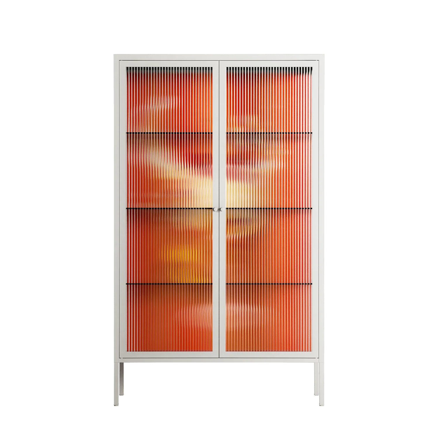Drink And Cherries - Cabinet - Raissa Oltmanns - Chalk - Reeded glass