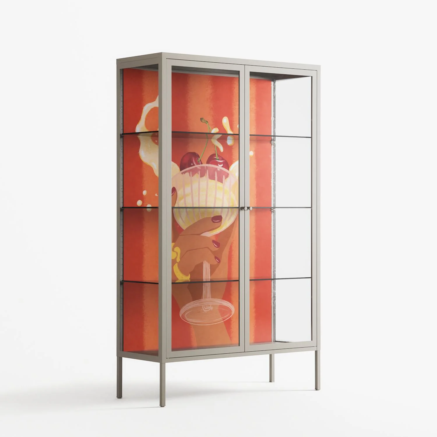 Drink And Cherries - Cabinet - Raissa Oltmanns - Pebble - Clear glass - Image 4