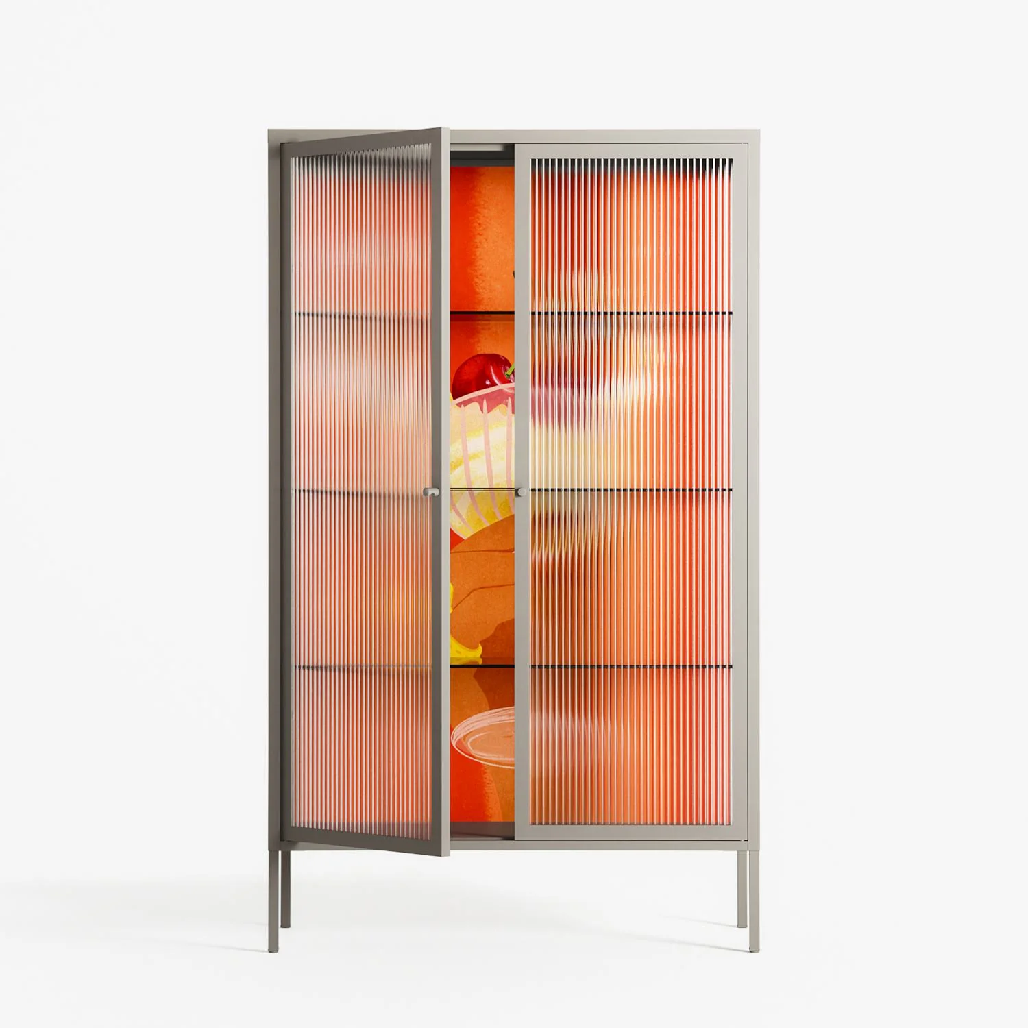 Drink And Cherries - Cabinet - Raissa Oltmanns - Pebble - Reeded glass - Image 2