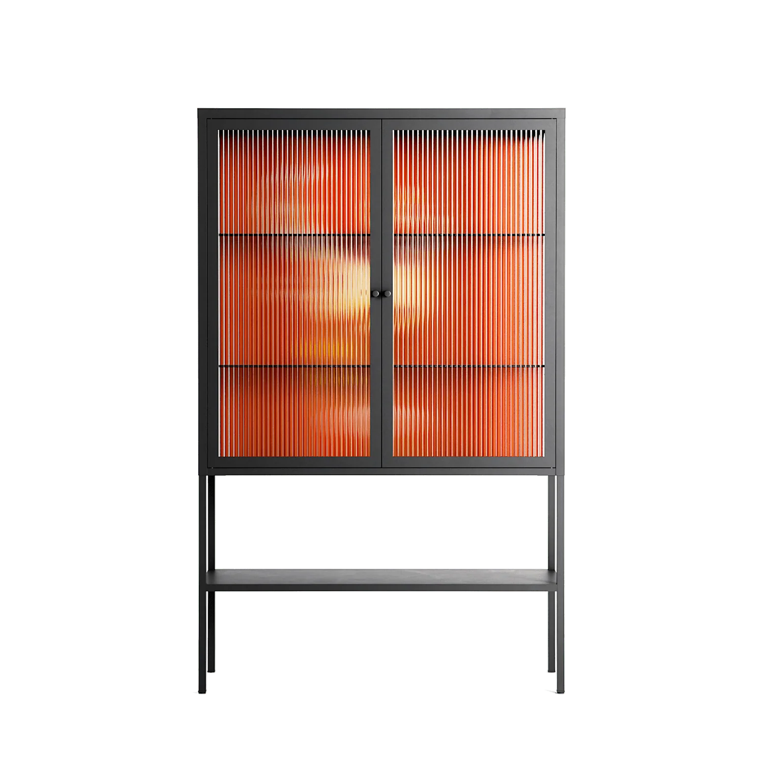 Drink And Cherries - Loft Cabinet - Raissa Oltmanns - Antracite - Reeded glass