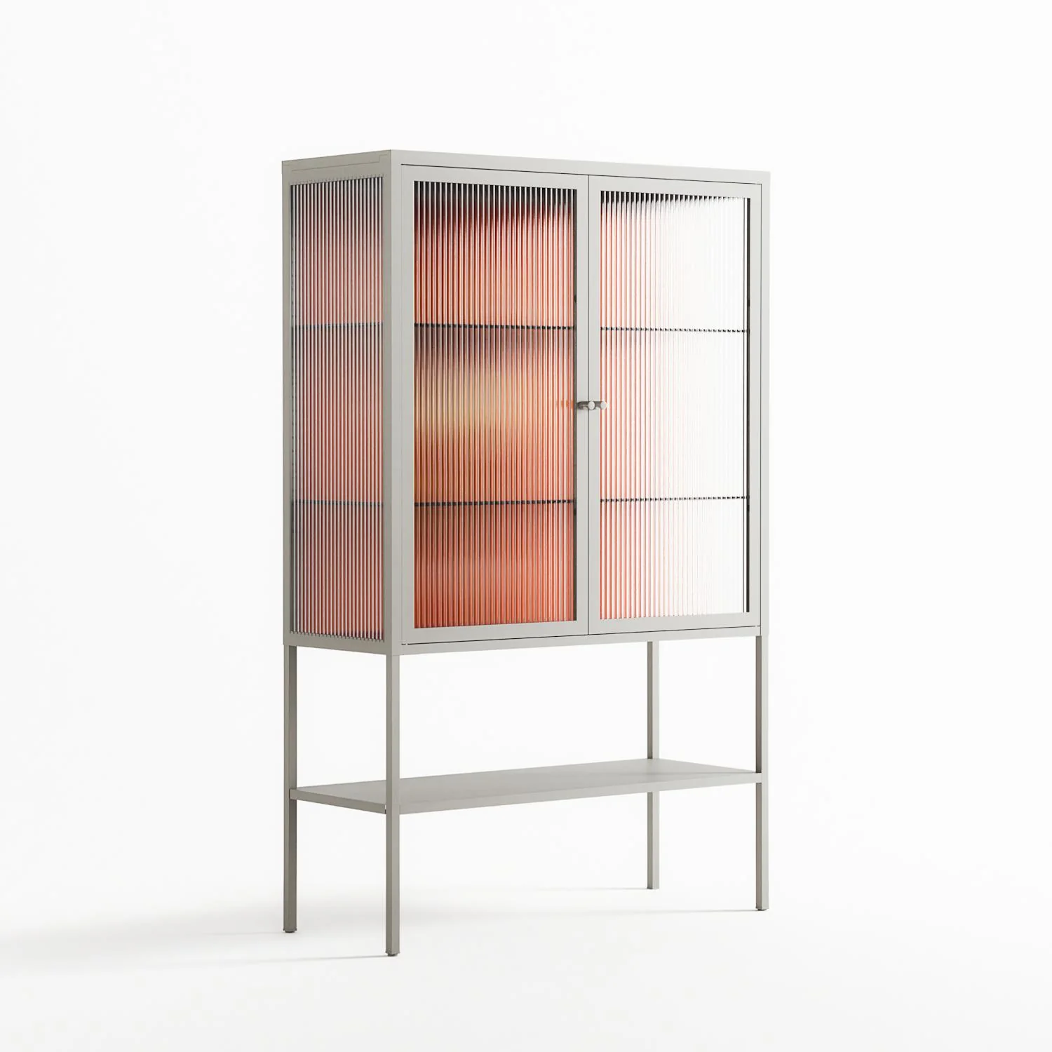 Drink And Cherries - Loft Cabinet - Raissa Oltmanns - Chalk - Reeded glass - Image 4