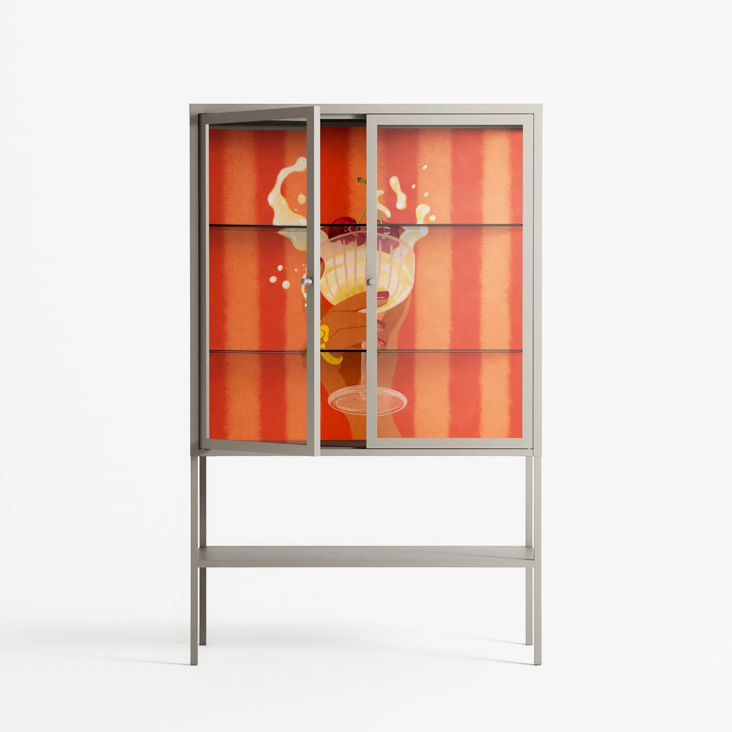 Drink And Cherries - Loft Cabinet - Raissa Oltmanns - Pebble - Clear glass - Image 2
