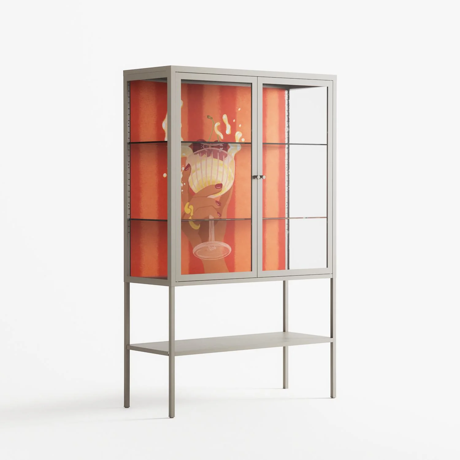 Drink And Cherries - Loft Cabinet - Raissa Oltmanns - Pebble - Clear glass - Image 4