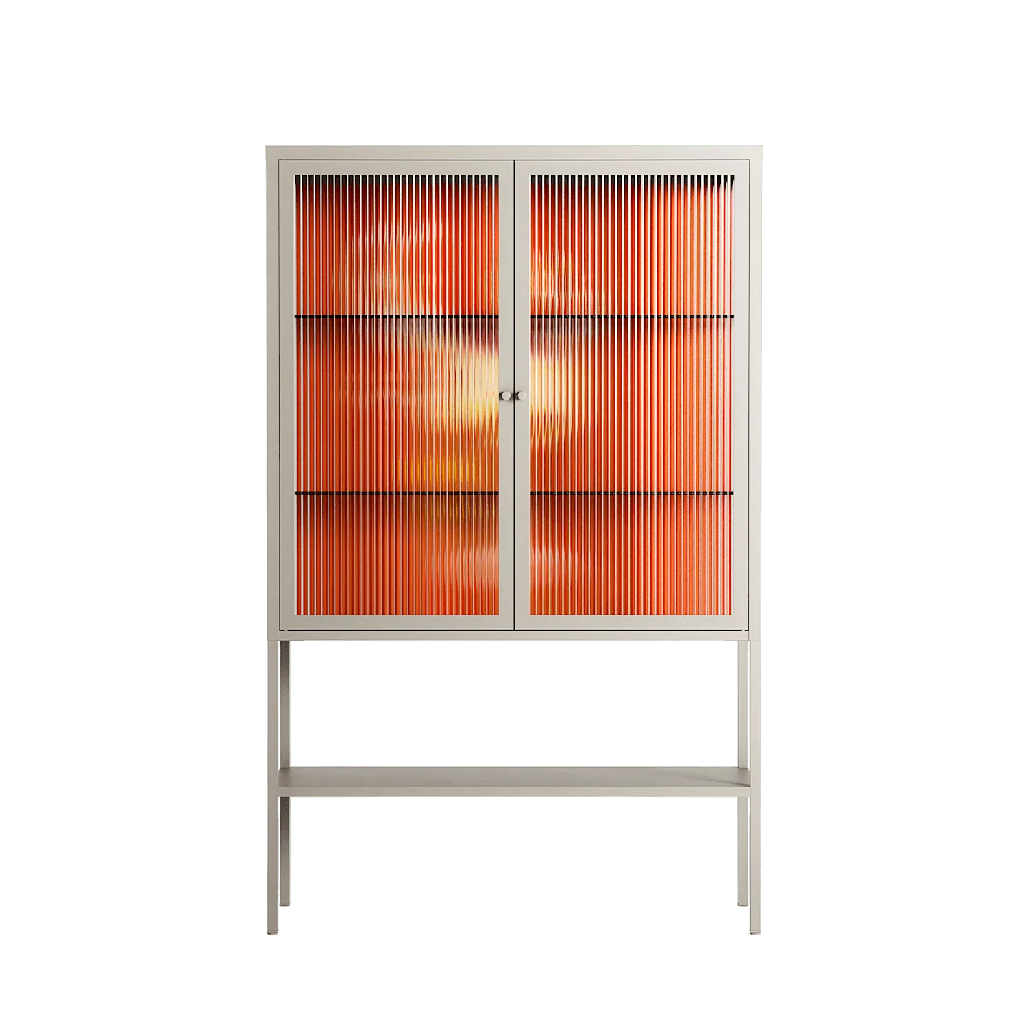 Drink And Cherries - Loft Cabinet - Raissa Oltmanns - Pebble - Reeded glass