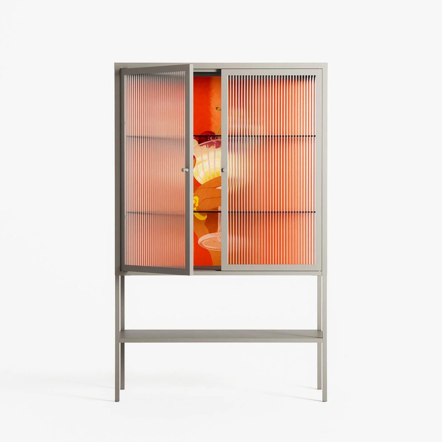 Drink And Cherries - Loft Cabinet - Raissa Oltmanns - Pebble - Reeded glass - Image 2