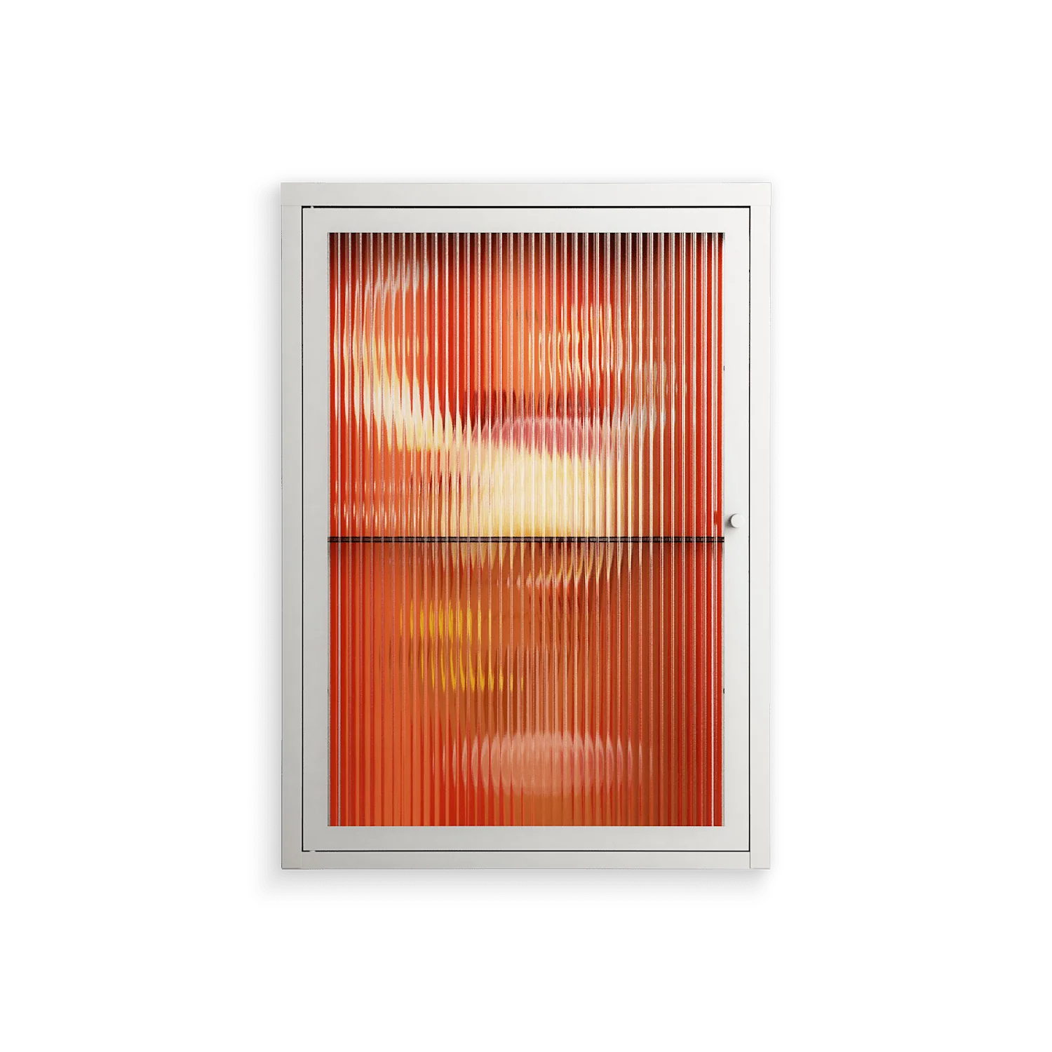Drink And Cherries - Wall Cabinet - Raissa Oltmanns - Chalk - Reeded glass