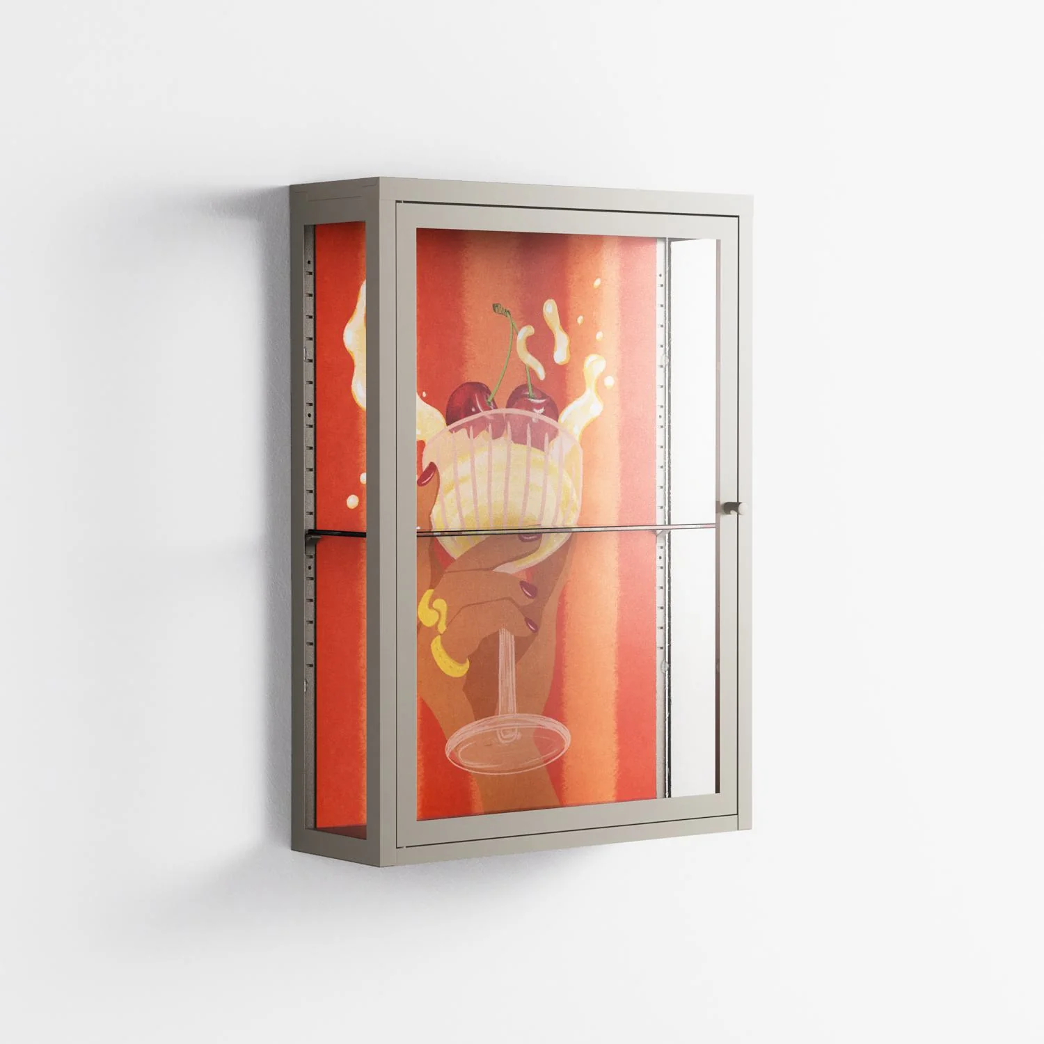 Drink And Cherries - Wall Cabinet - Raissa Oltmanns - Pebble - Clear glass - Image 4