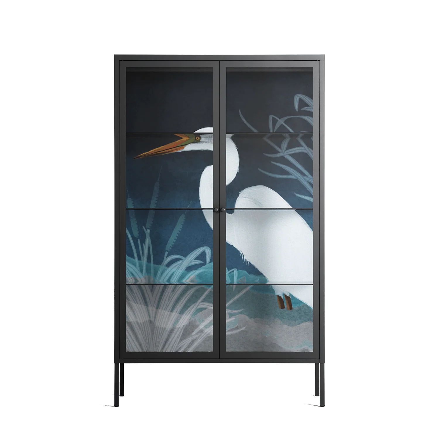 Egret - Cabinet - Katie O’Shea - Antracite - Clear glass