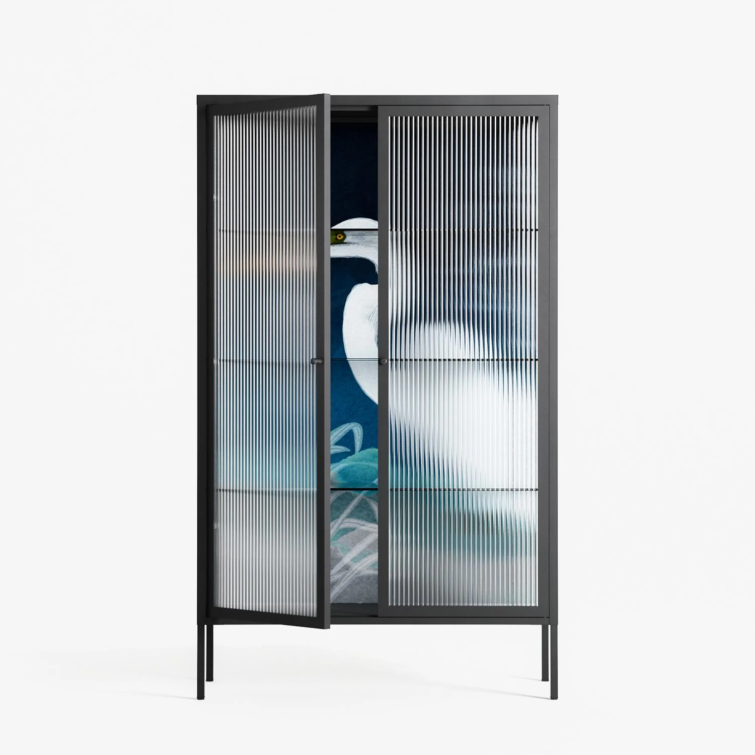Egret - Cabinet - Katie O’Shea - Antracite - Reeded glass - Image 2
