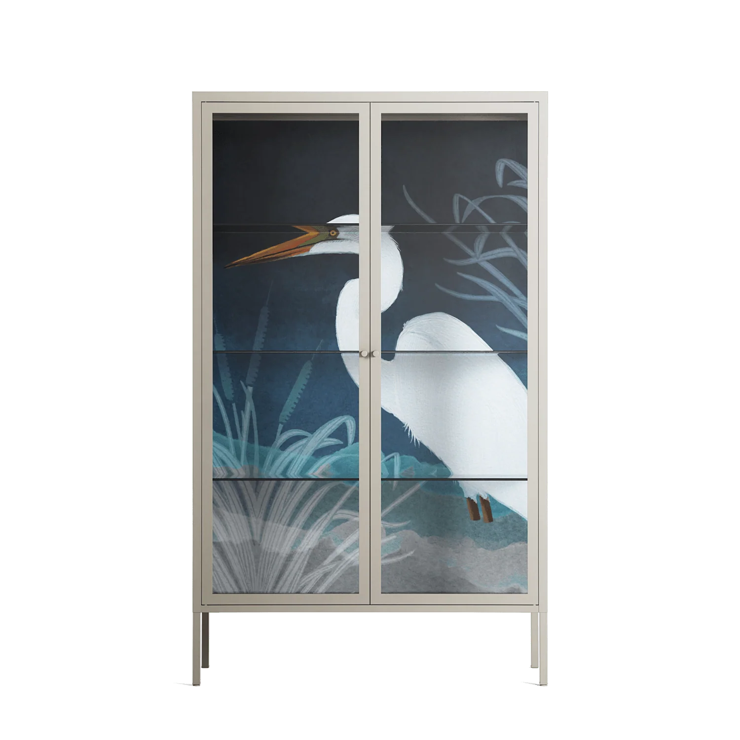 Egret - Cabinet - Katie O’Shea - Pebble - Clear glass