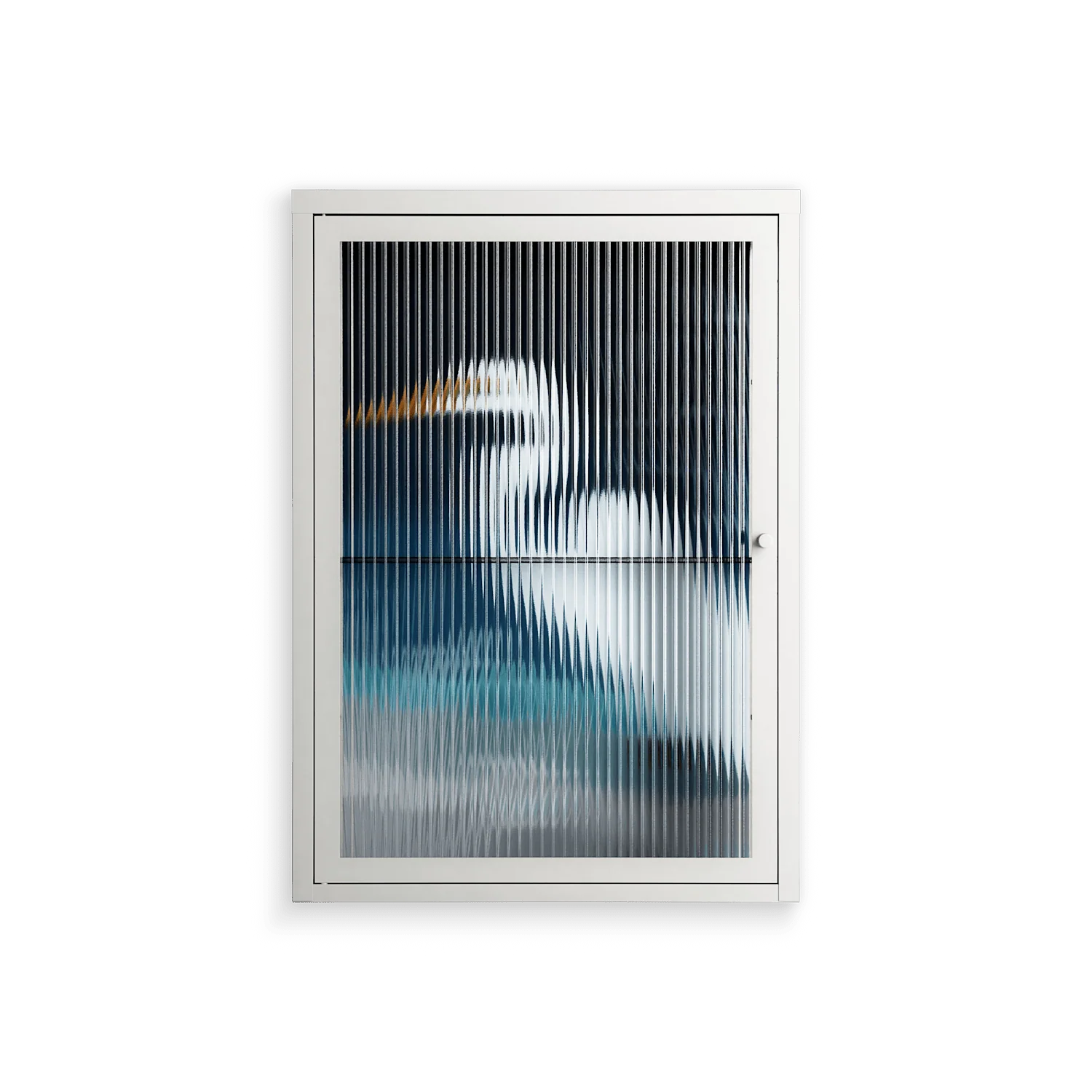 Egret - Wall Cabinet - Katie O’Shea - Chalk - Reeded glass