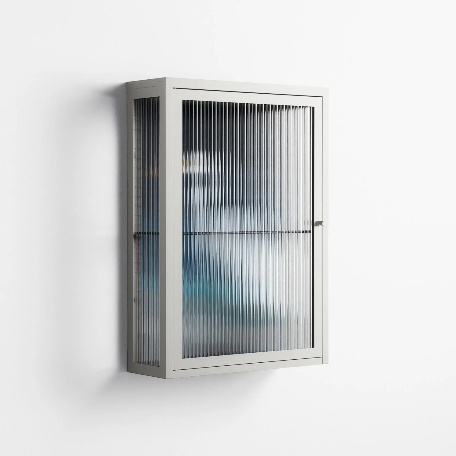 Egret - Wall Cabinet - Katie O’Shea - Chalk - Reeded glass - Image 4