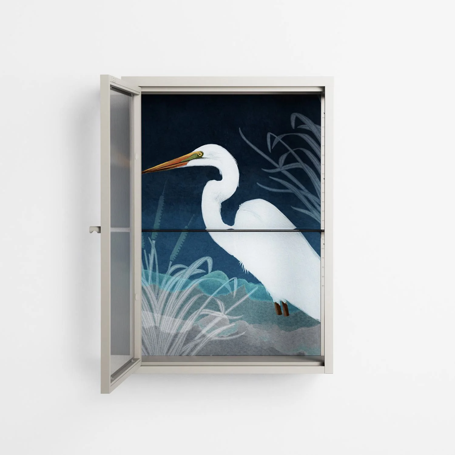 Egret - Wall Cabinet - Katie O’Shea - Pebble - Reeded glass - Image 3