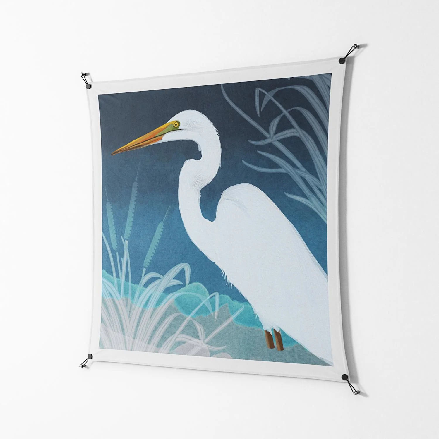 Egret - Work On Wall - Katie O’Shea - Black - 140 x 140 cm - Image 2