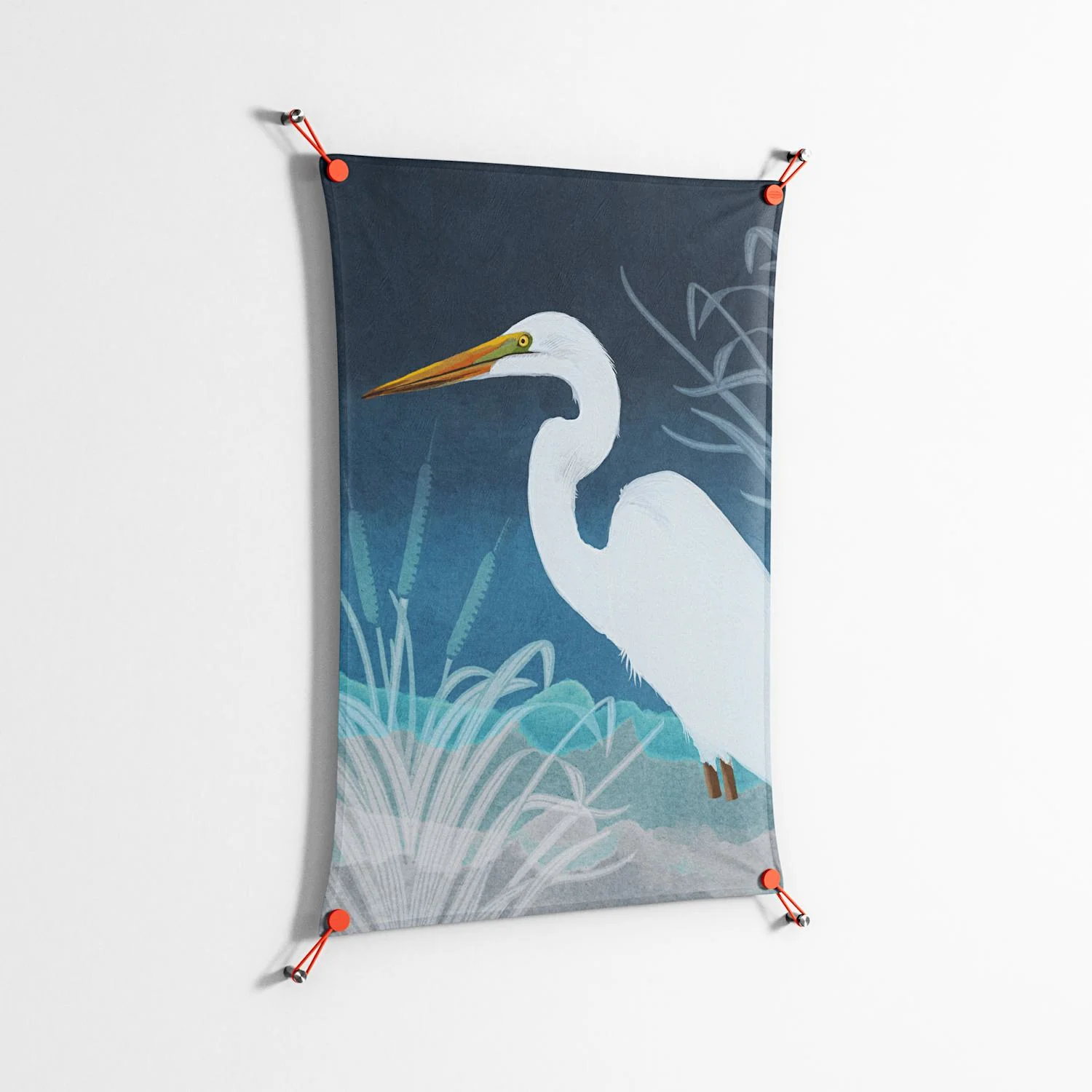 Egret - Work On Wall - Katie O’Shea - Orange - 70 x 100 cm - Image 2