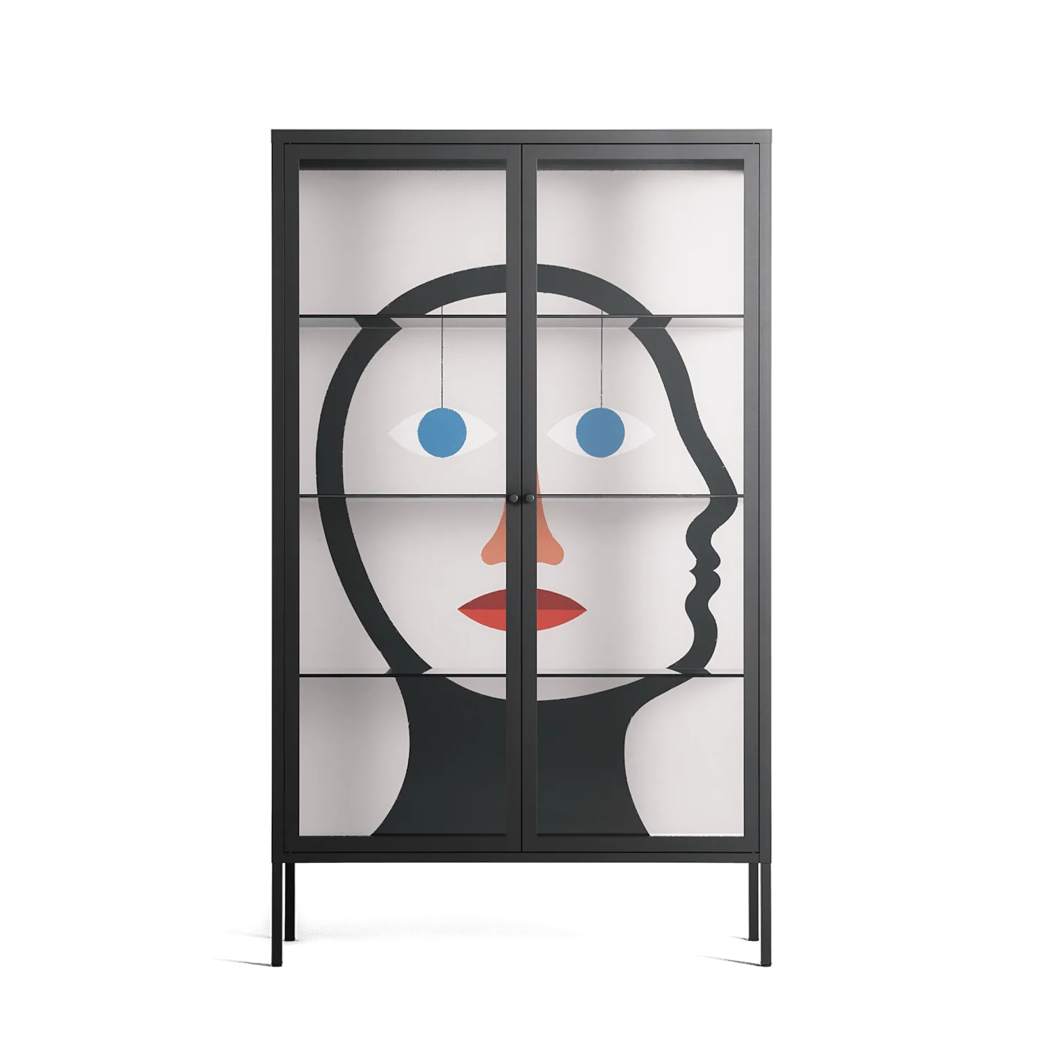 En_Suspend - Cabinet - David Vanadia - Antracite - Clear glass
