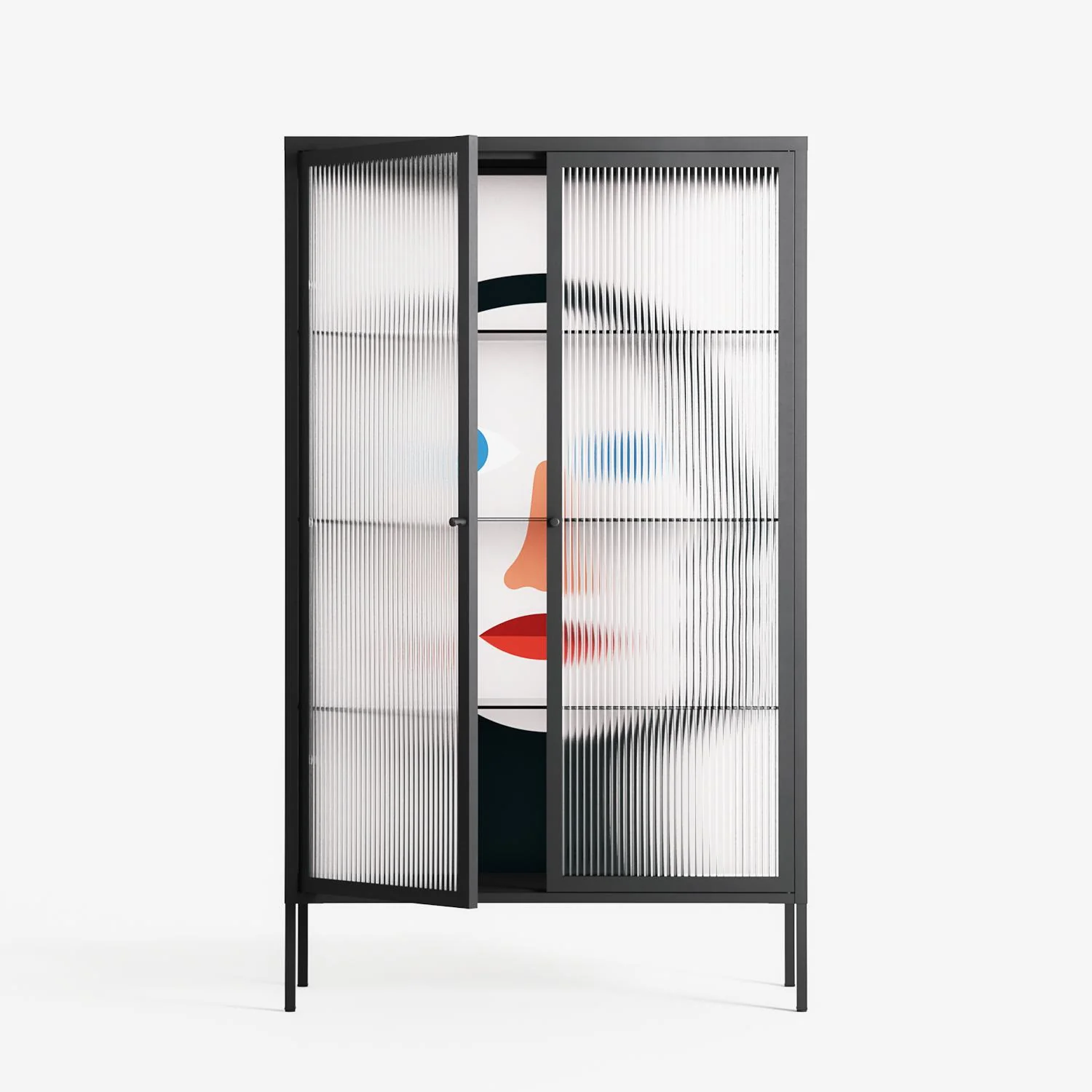 En_Suspend - Cabinet - David Vanadia - Antracite - Reeded glass - Image 2