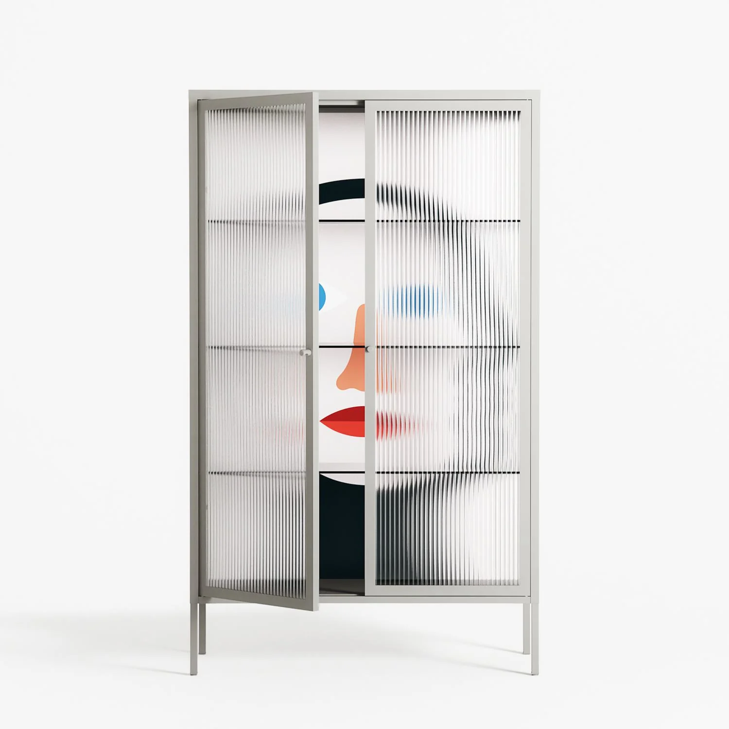 En_Suspend - Cabinet - David Vanadia - Chalk - Reeded glass - Image 2