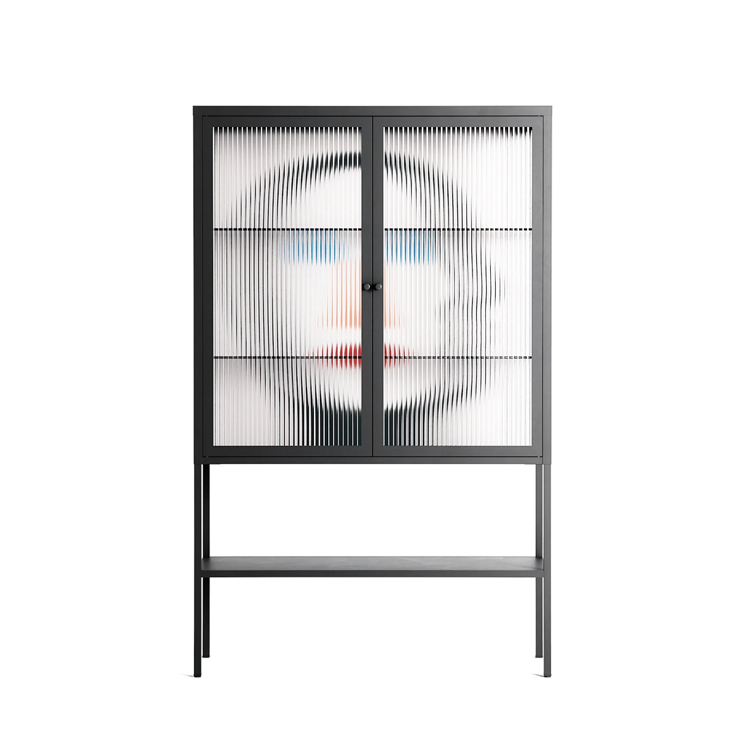En_Suspend - Loft Cabinet - David Vanadia - Antracite - Reeded glass