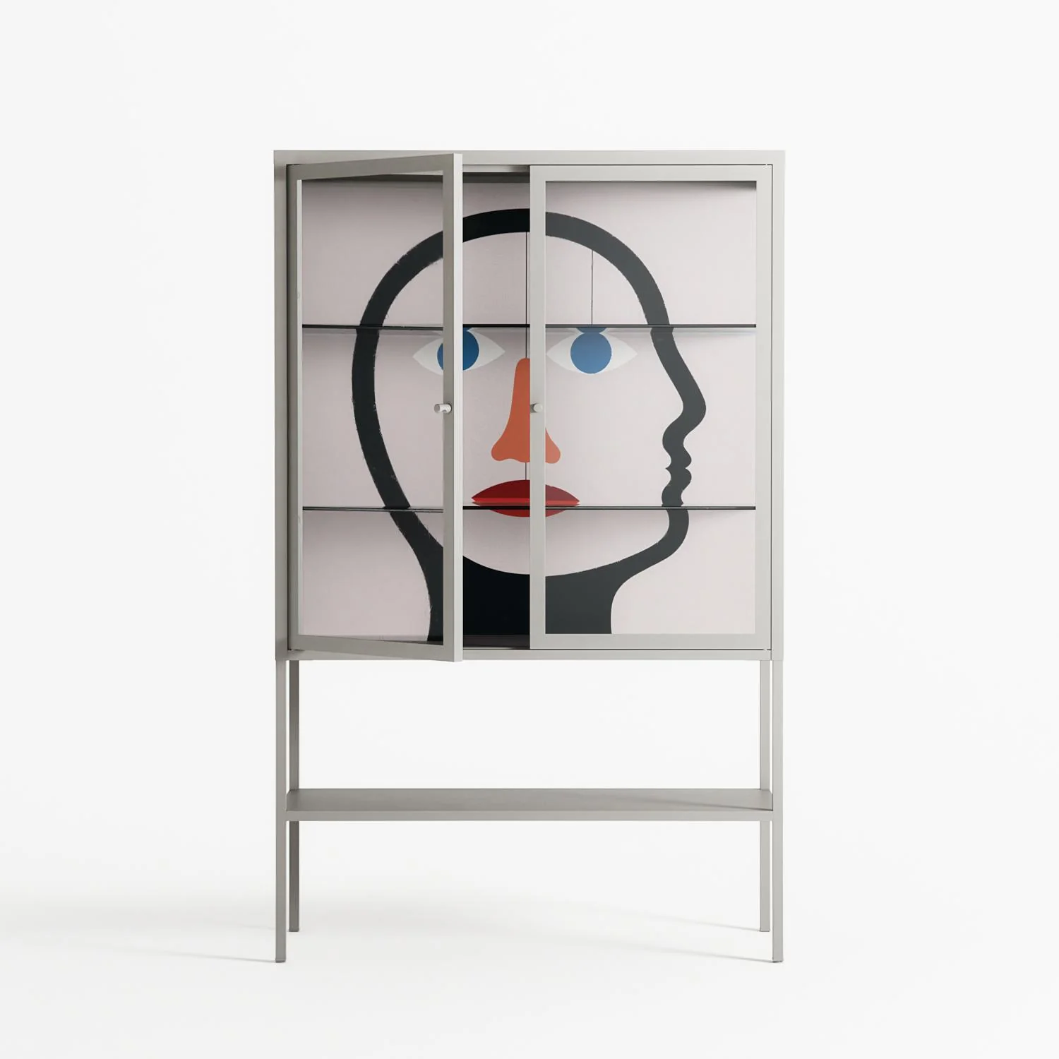 En_Suspend - Loft Cabinet - David Vanadia - Chalk - Clear glass - Image 2
