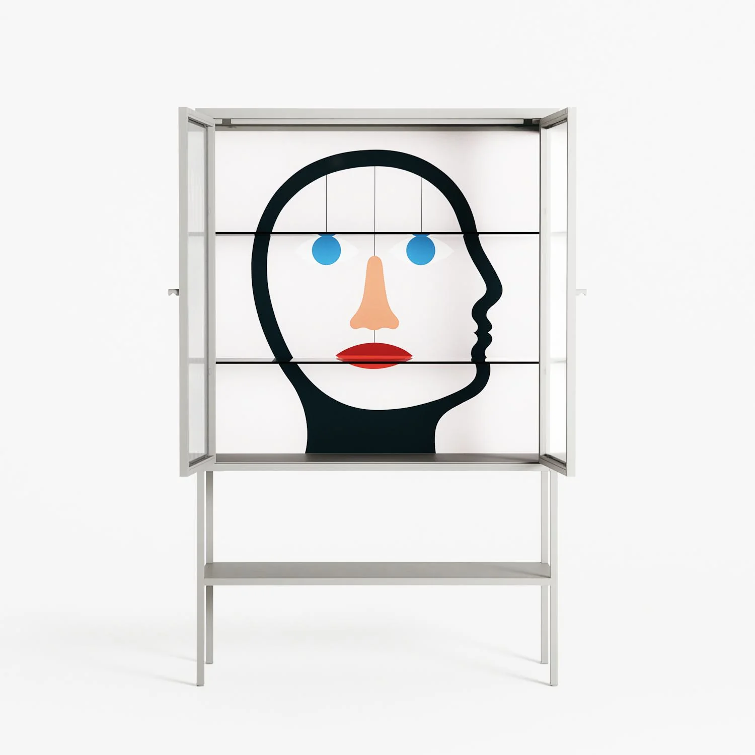 En_Suspend - Loft Cabinet - David Vanadia - Chalk - Reeded glass - Image 3