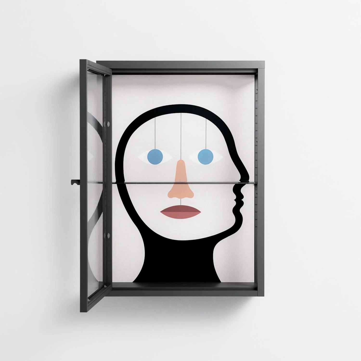 En_Suspend - Wall Cabinet - David Vanadia - Antracite - Clear glass - Image 3