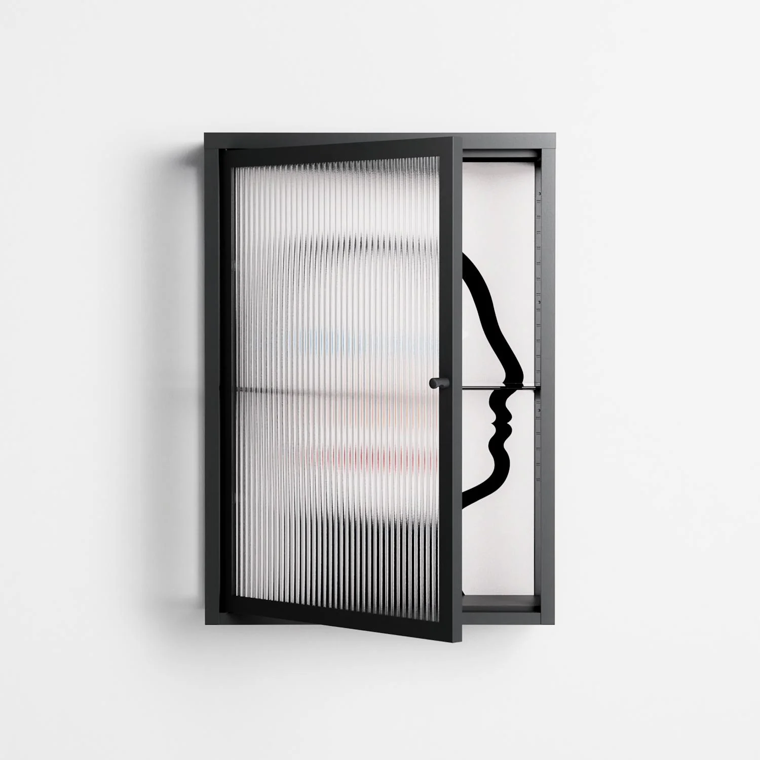 En_Suspend - Wall Cabinet - David Vanadia - Antracite - Reeded glass - Image 2