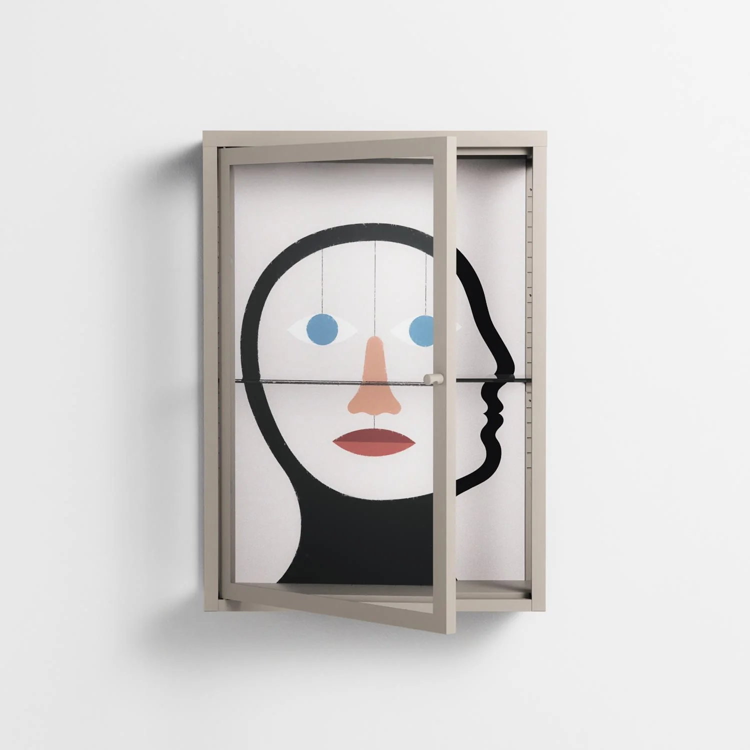 En_Suspend - Wall Cabinet - David Vanadia - Pebble - Clear glass - Image 2