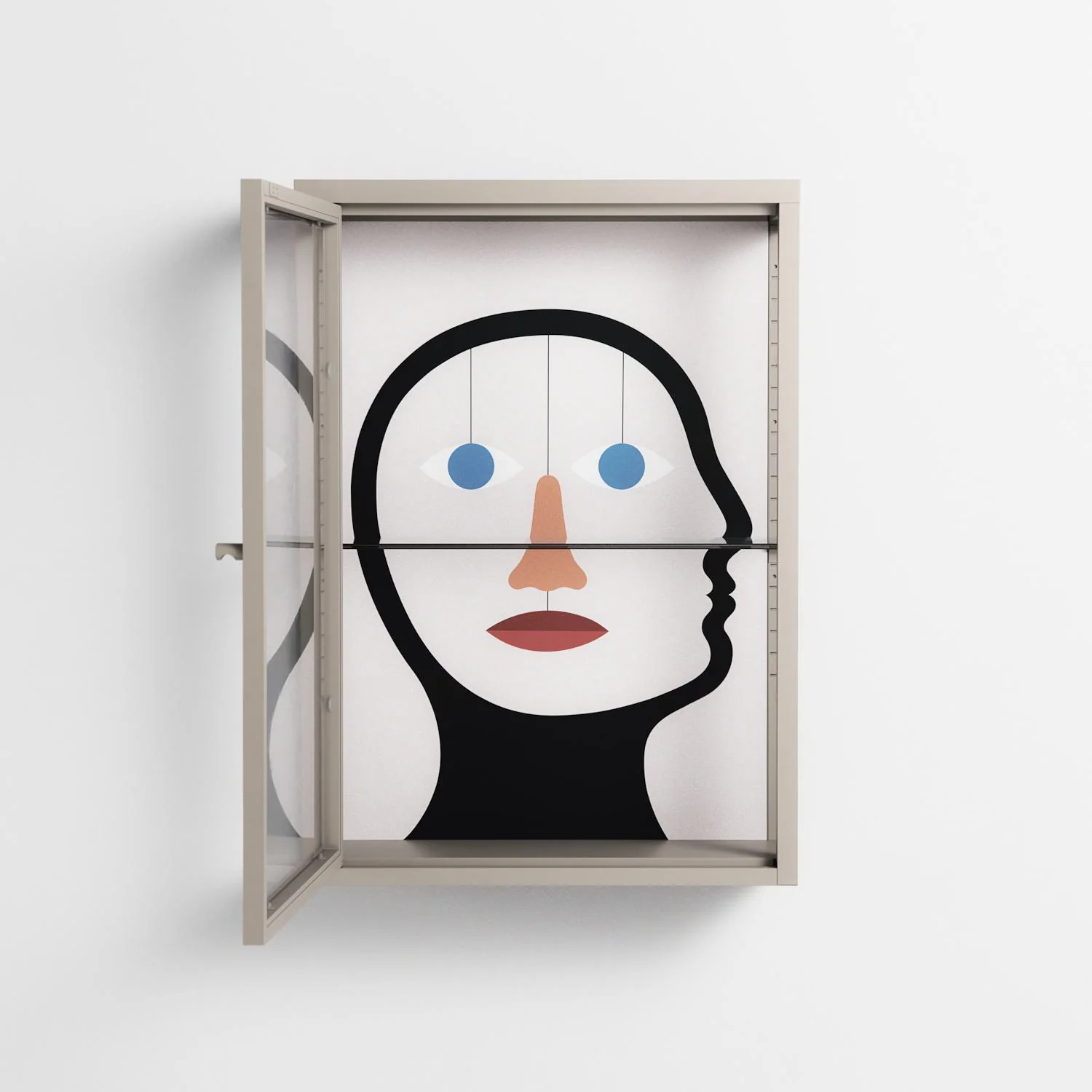 En_Suspend - Wall Cabinet - David Vanadia - Pebble - Clear glass - Image 3