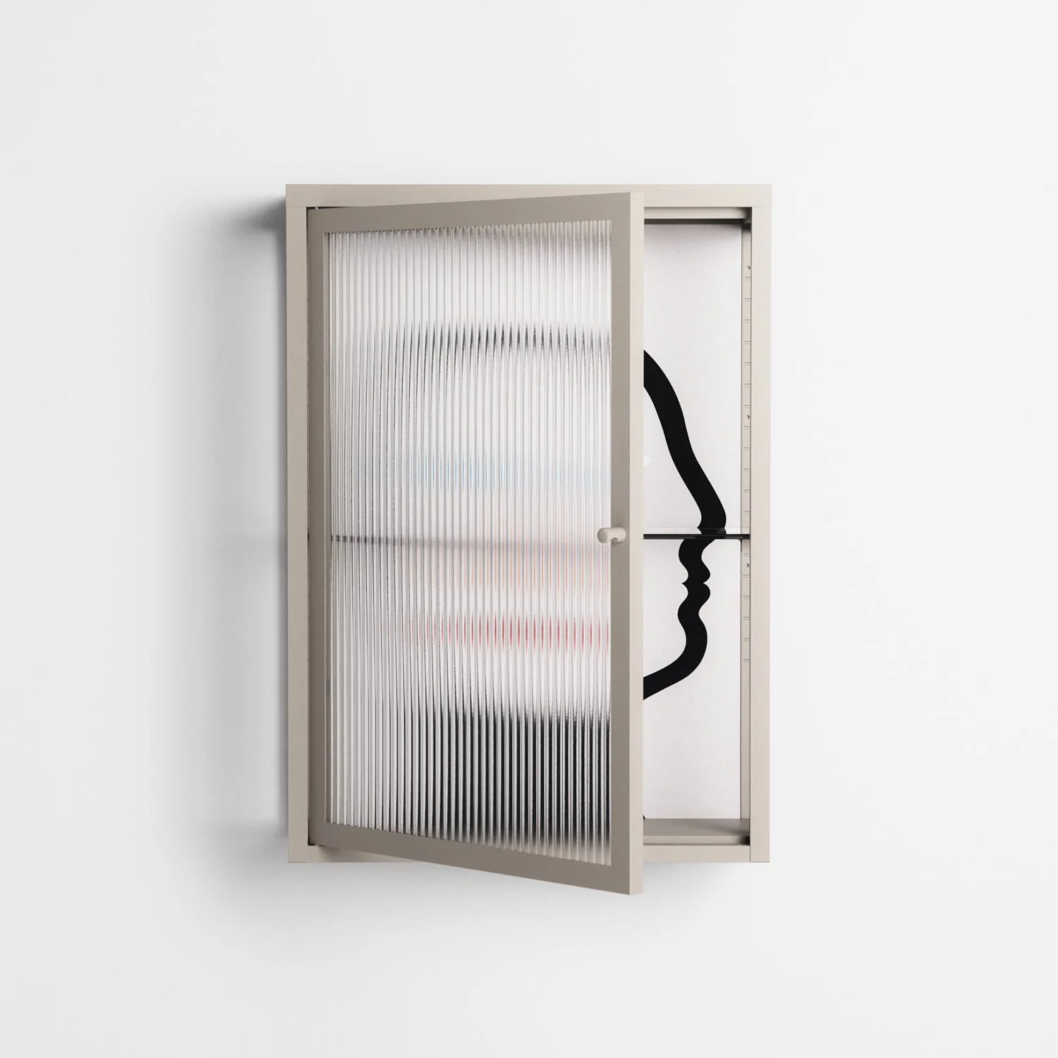En_Suspend - Wall Cabinet - David Vanadia - Pebble - Reeded glass - Image 2