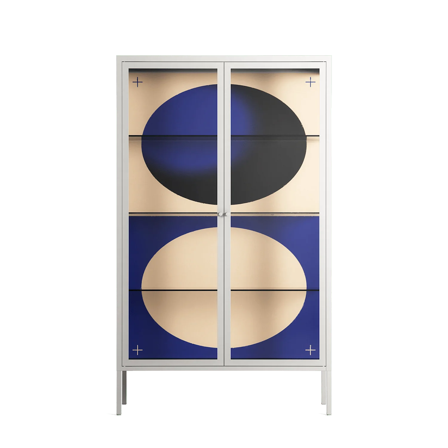 Entrance - Cabinet - Oluwasheyi Adebayo - Chalk - Clear glass