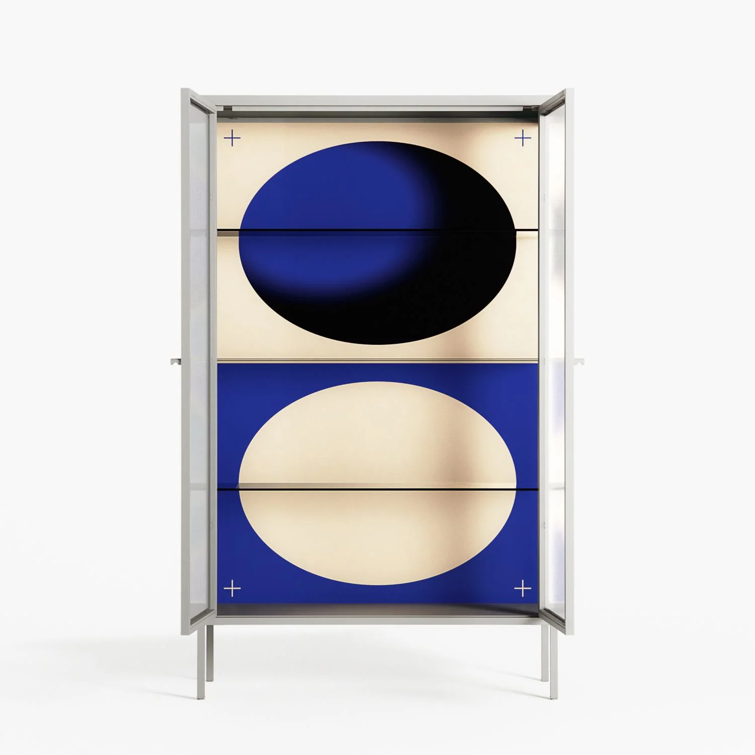 Entrance - Cabinet - Oluwasheyi Adebayo - Chalk - Reeded glass - Image 3