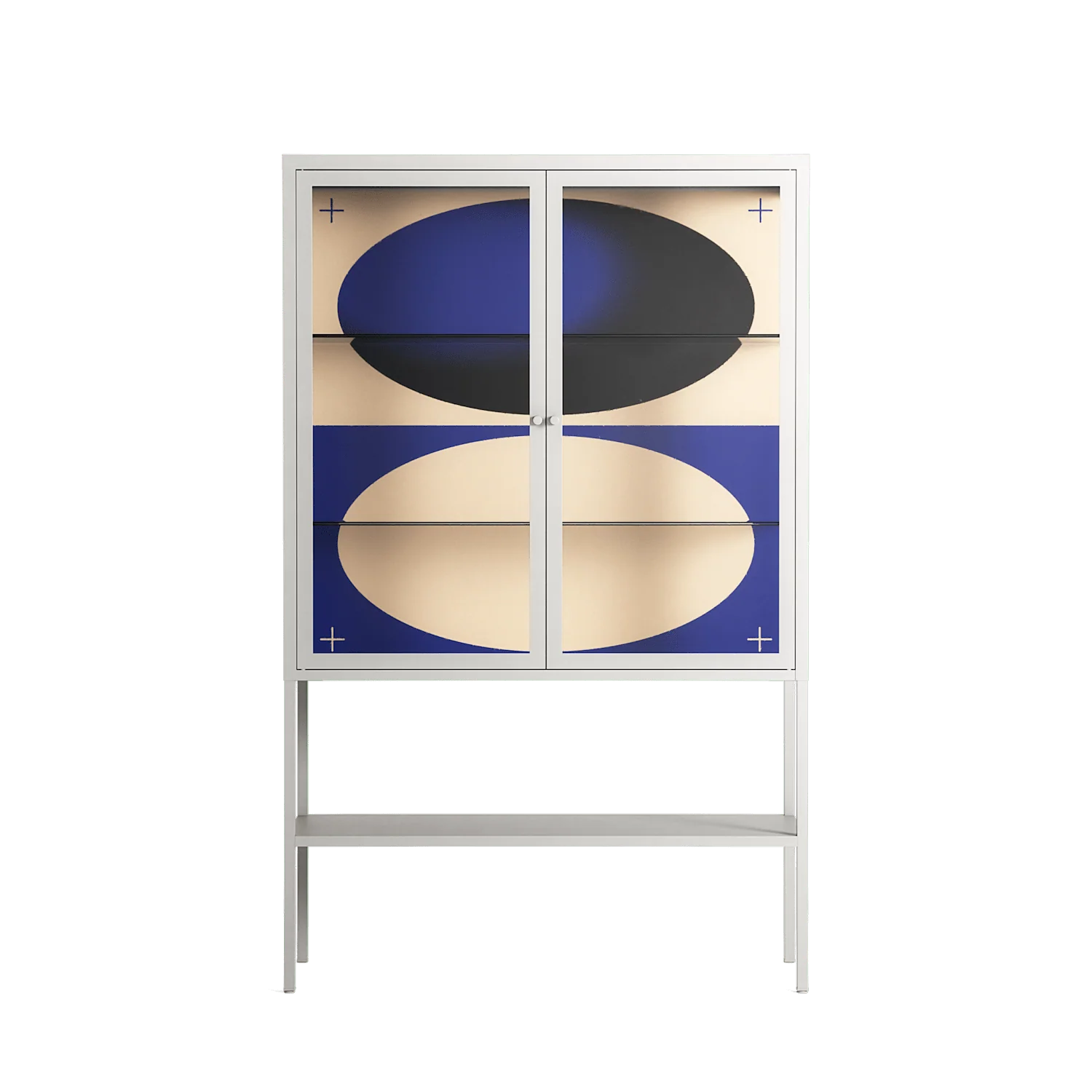 Entrance - Loft Cabinet - Oluwasheyi Adebayo - Chalk - Clear glass