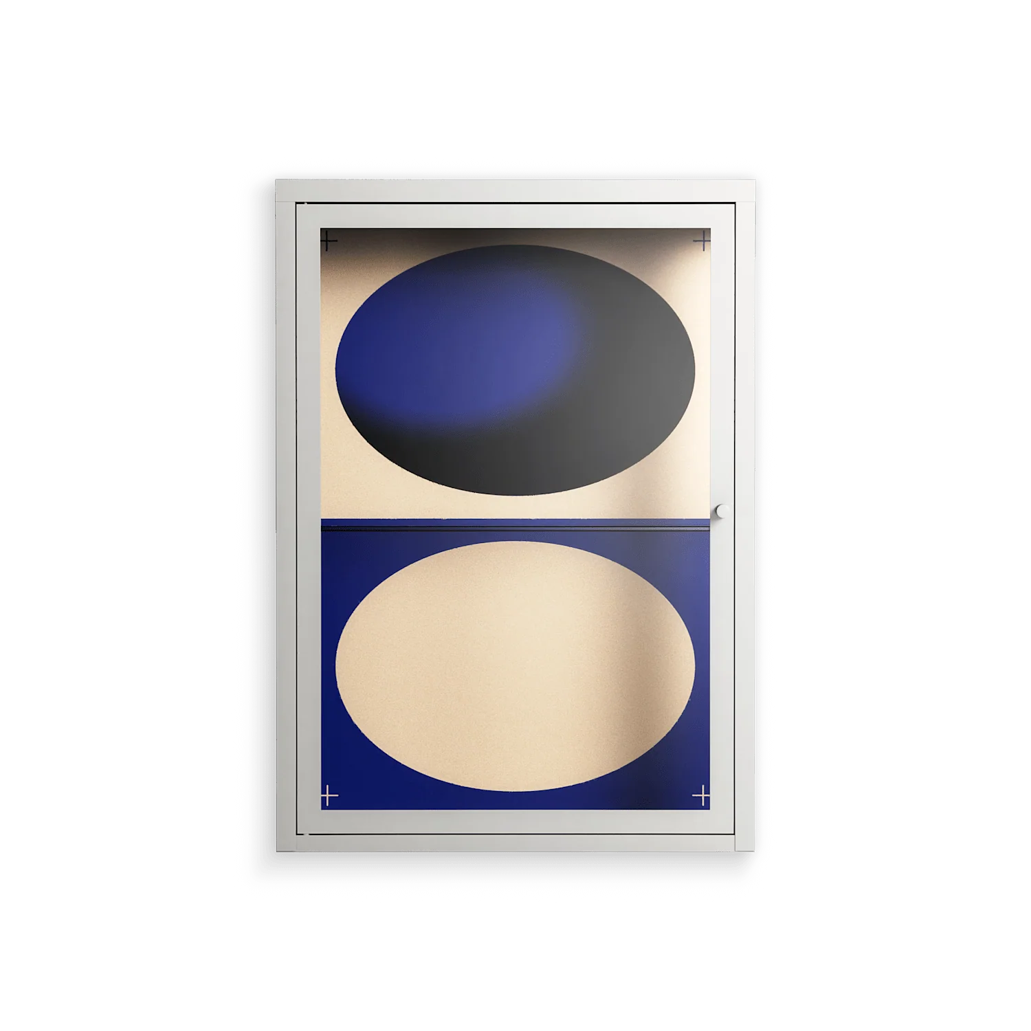 Entrance - Wall Cabinet - Oluwasheyi Adebayo - Chalk - Clear glass