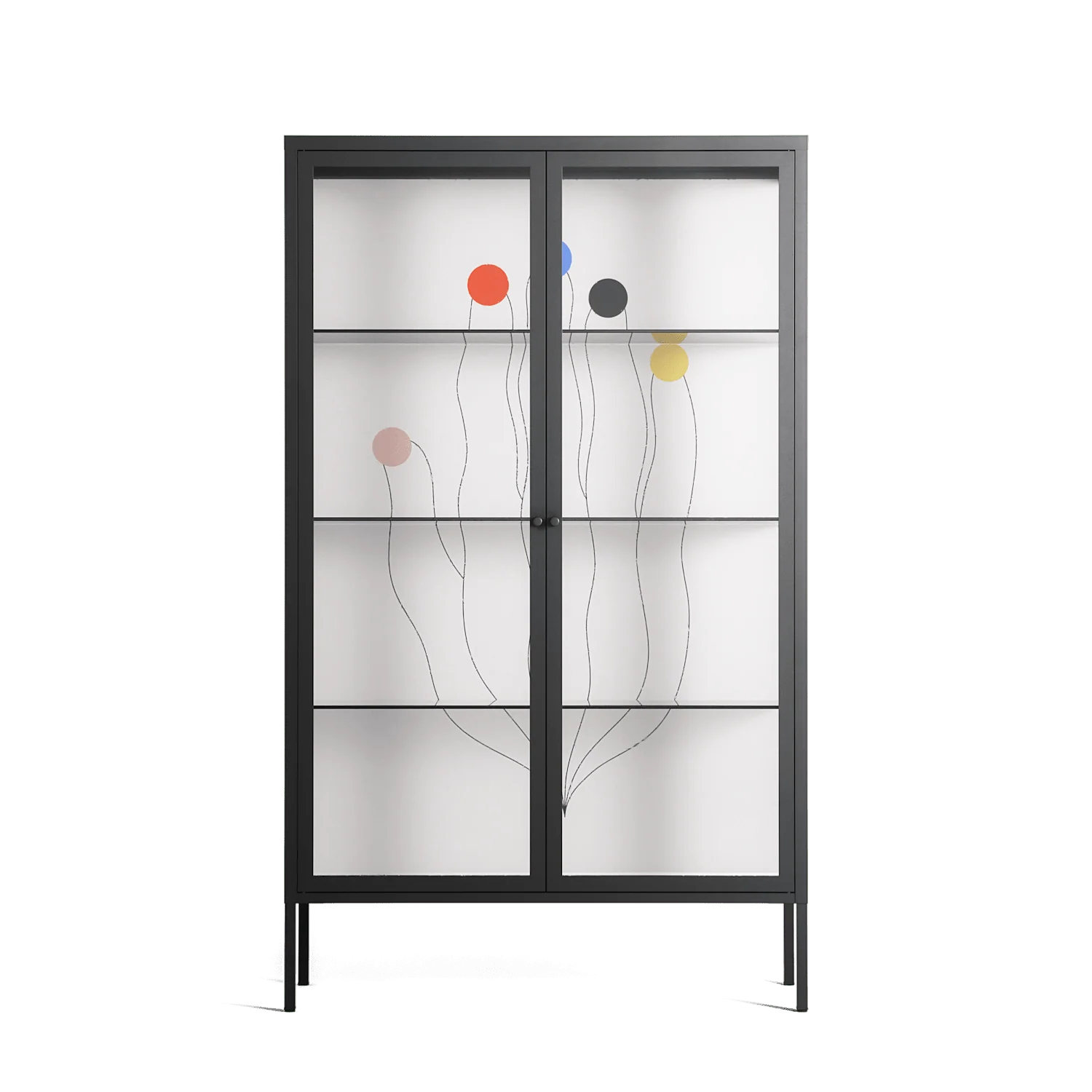 Épanoui - Cabinet - David Vanadia - Antracite - Clear glass