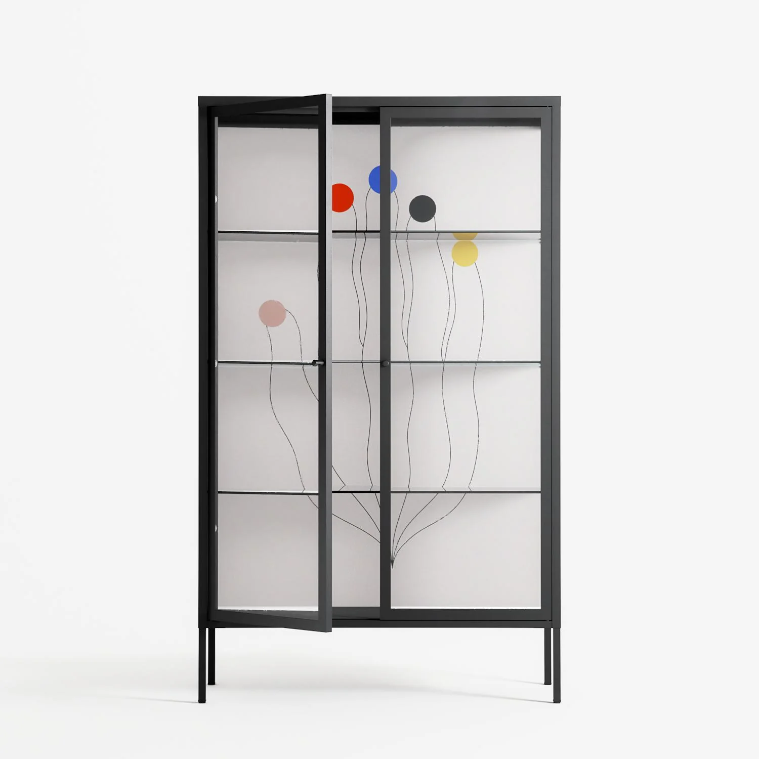 Épanoui - Cabinet - David Vanadia - Antracite - Clear glass - Image 2