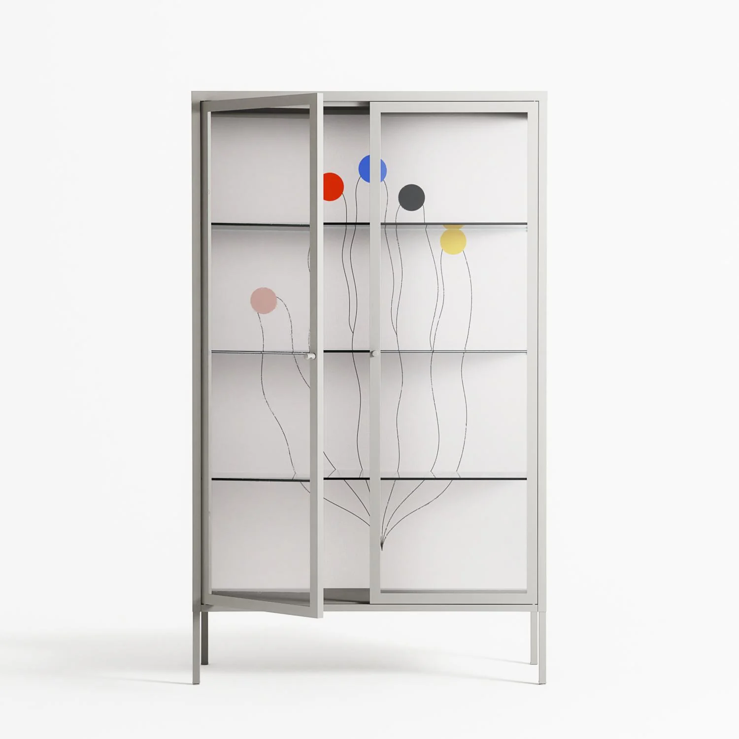 Épanoui - Cabinet - David Vanadia - Chalk - Clear glass - Image 2