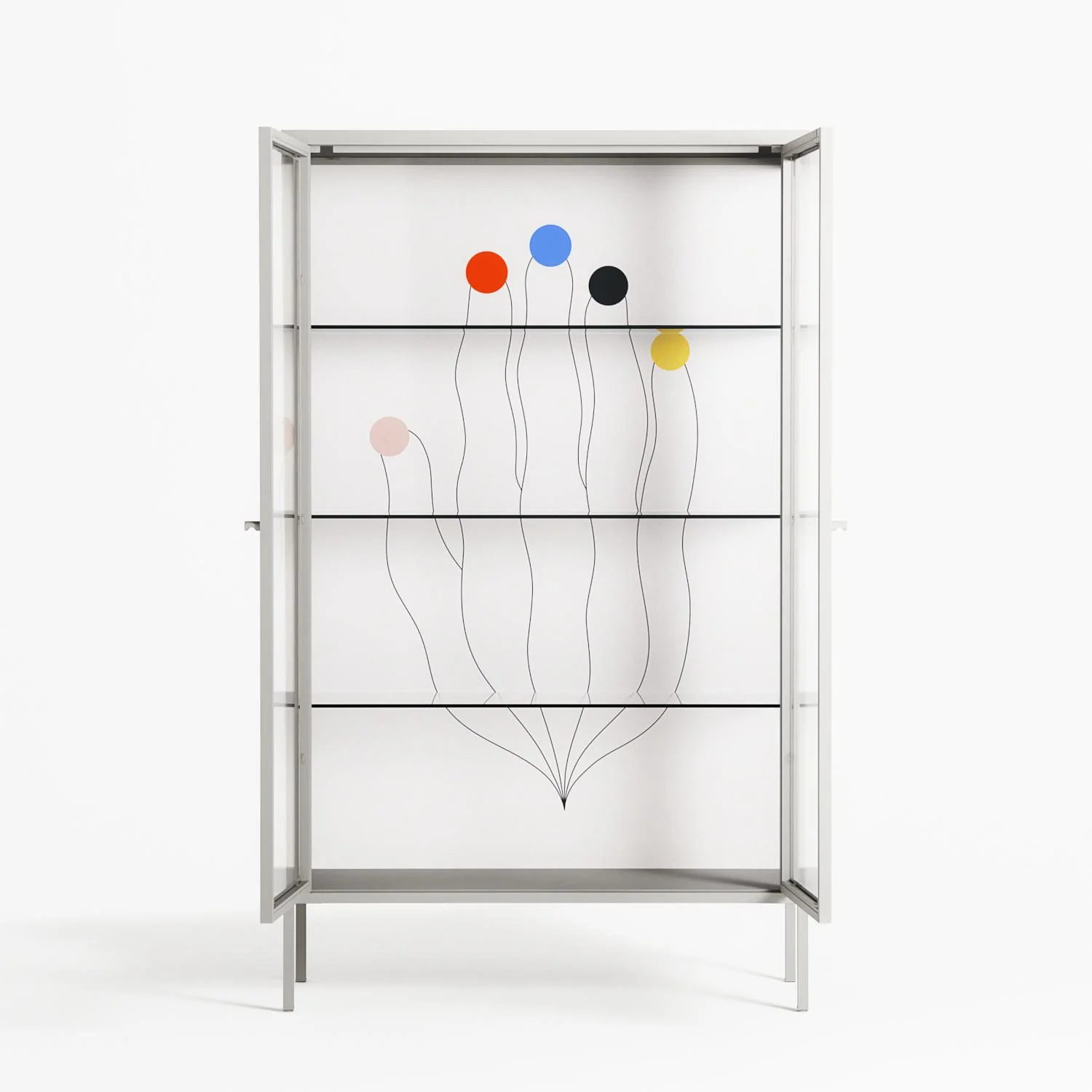 Épanoui - Cabinet - David Vanadia - Chalk - Clear glass - Image 3