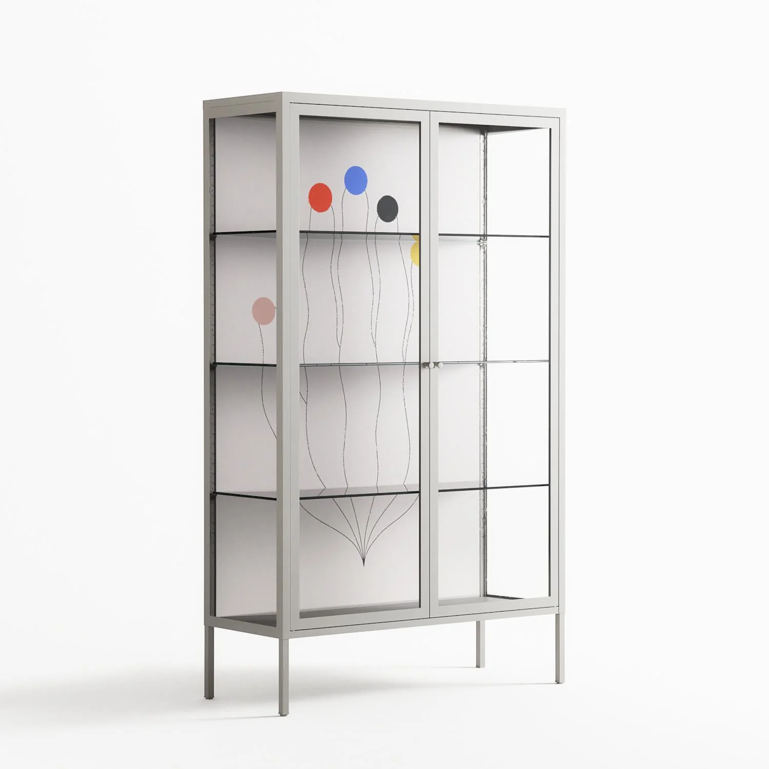 Épanoui - Cabinet - David Vanadia - Chalk - Clear glass - Image 4