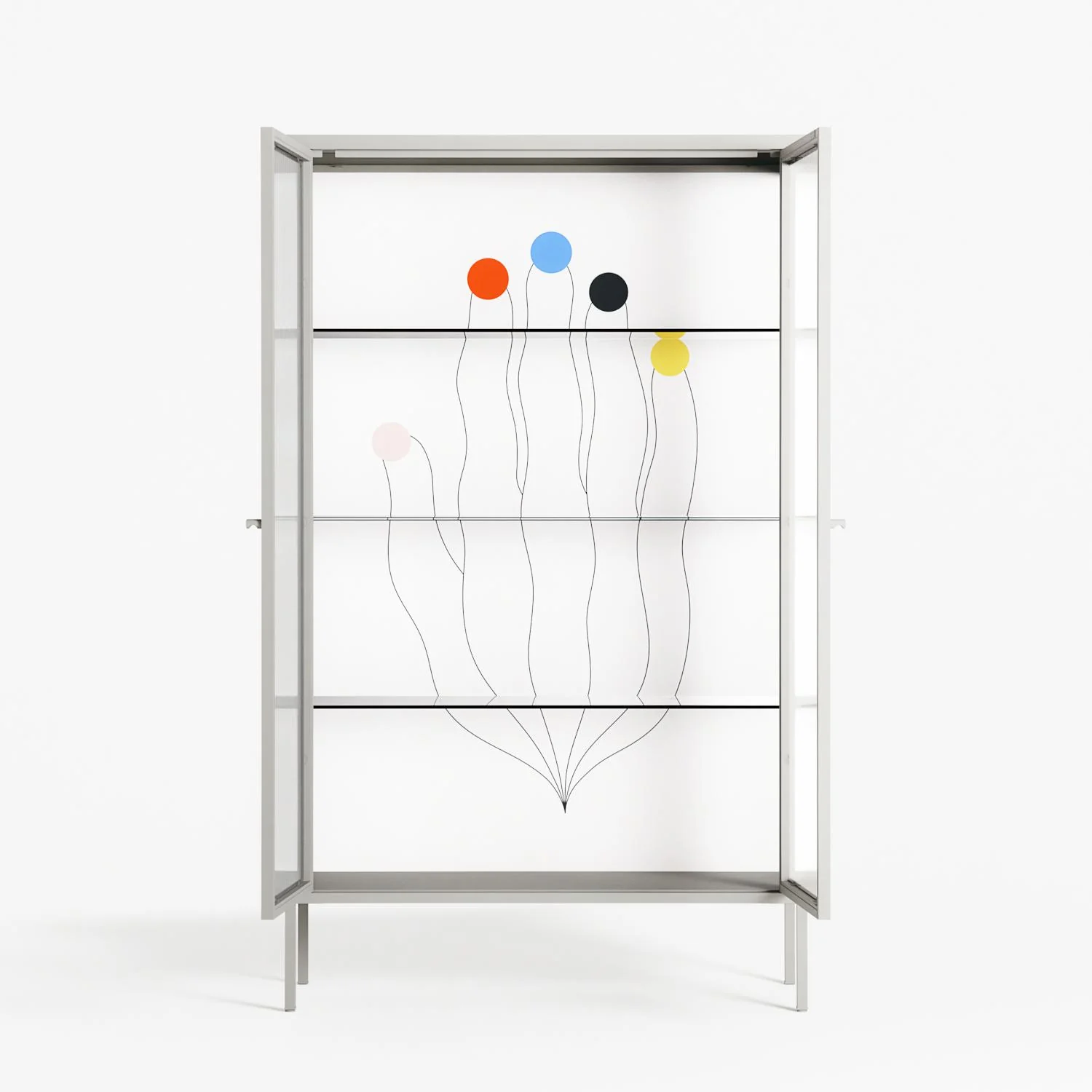 Épanoui - Cabinet - David Vanadia - Chalk - Reeded glass - Image 3