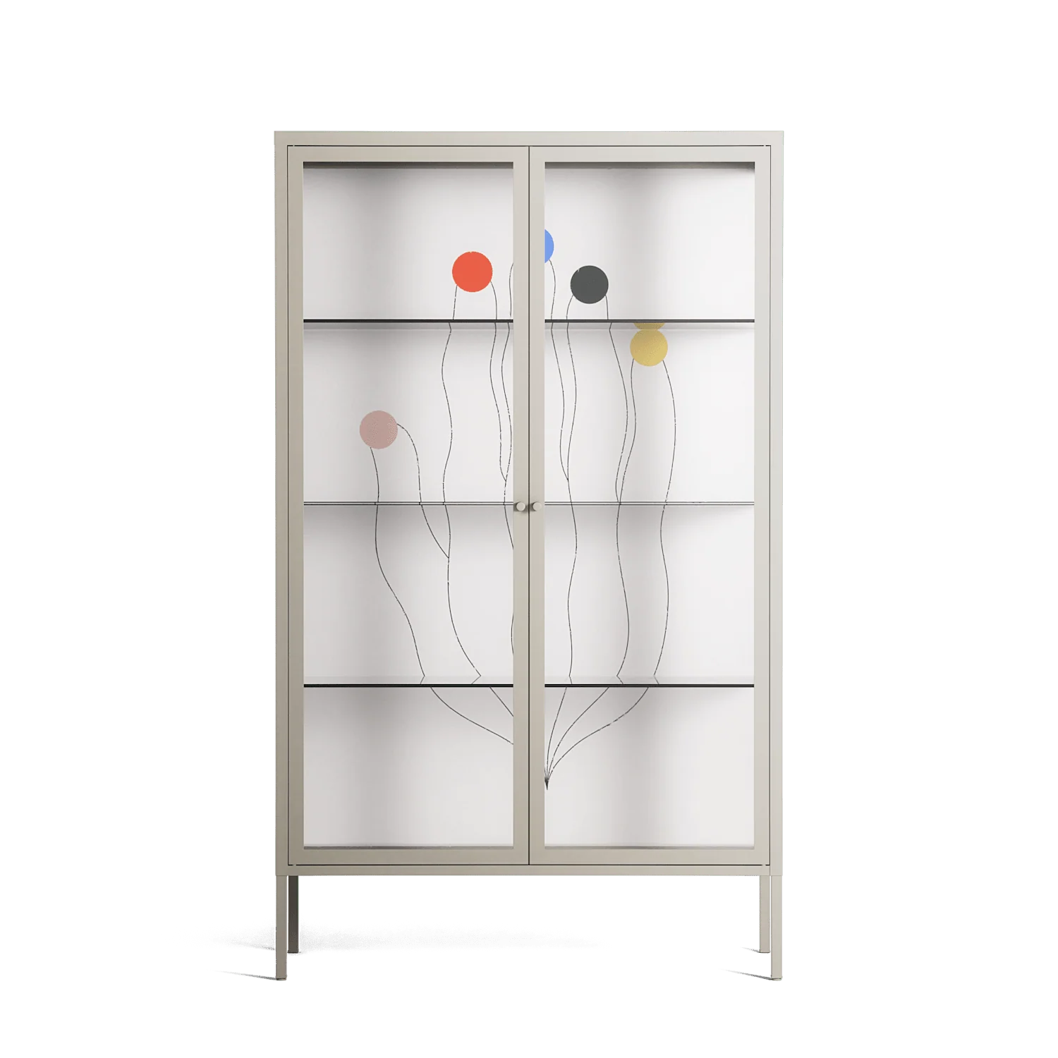 Épanoui - Cabinet - David Vanadia - Pebble - Clear glass