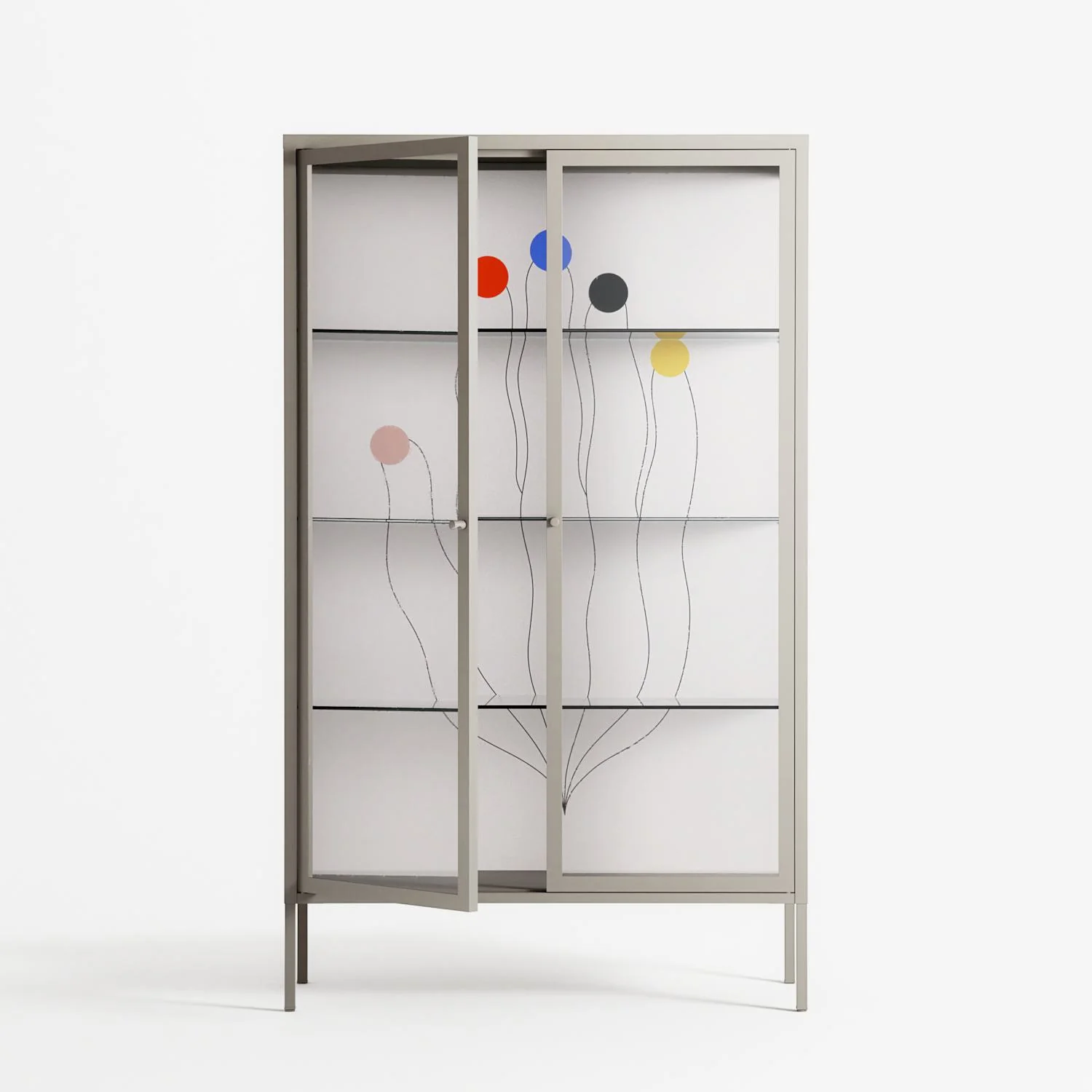 Épanoui - Cabinet - David Vanadia - Pebble - Clear glass - Image 2