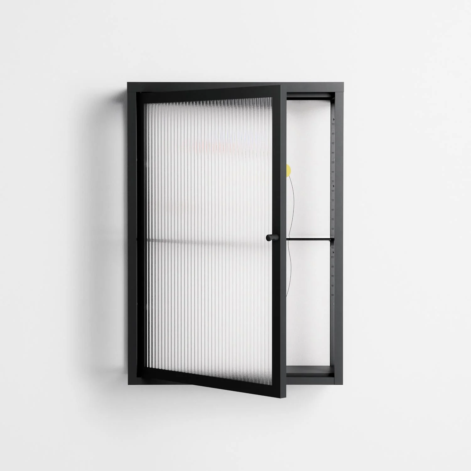 Épanoui - Wall Cabinet - David Vanadia - Antracite - Reeded glass - Image 2