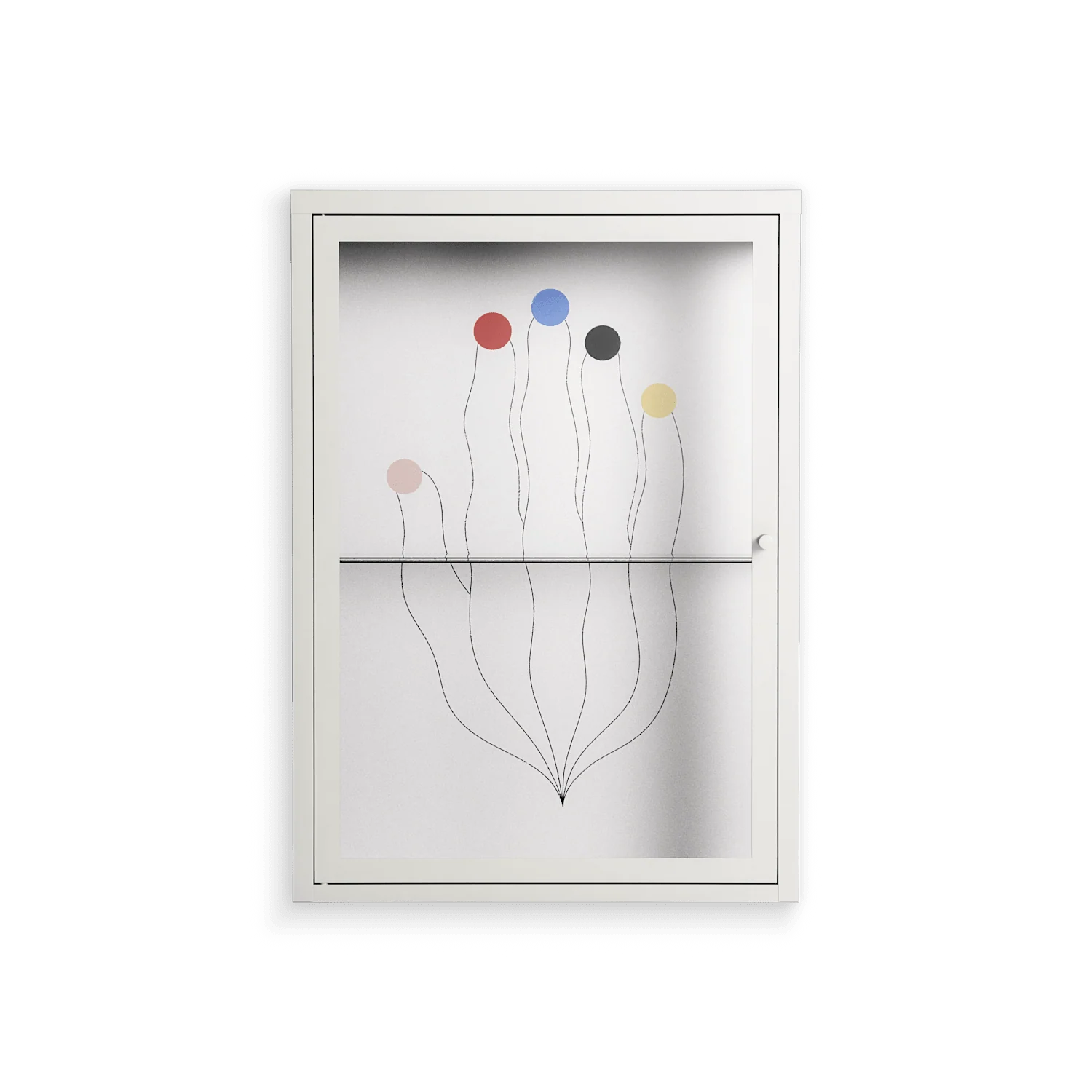 Épanoui - Wall Cabinet - David Vanadia - Chalk - Clear glass