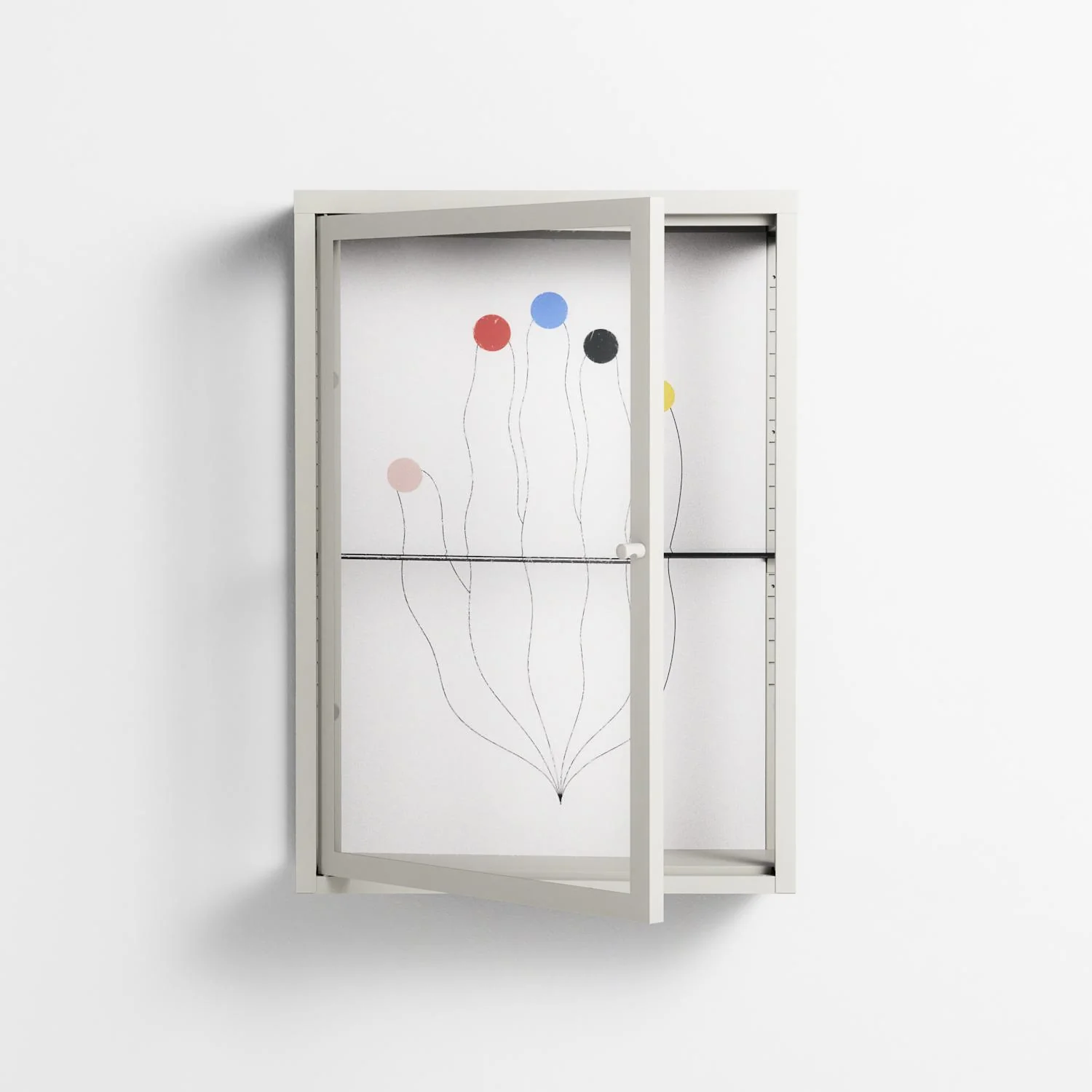 Épanoui - Wall Cabinet - David Vanadia - Chalk - Clear glass - Image 2
