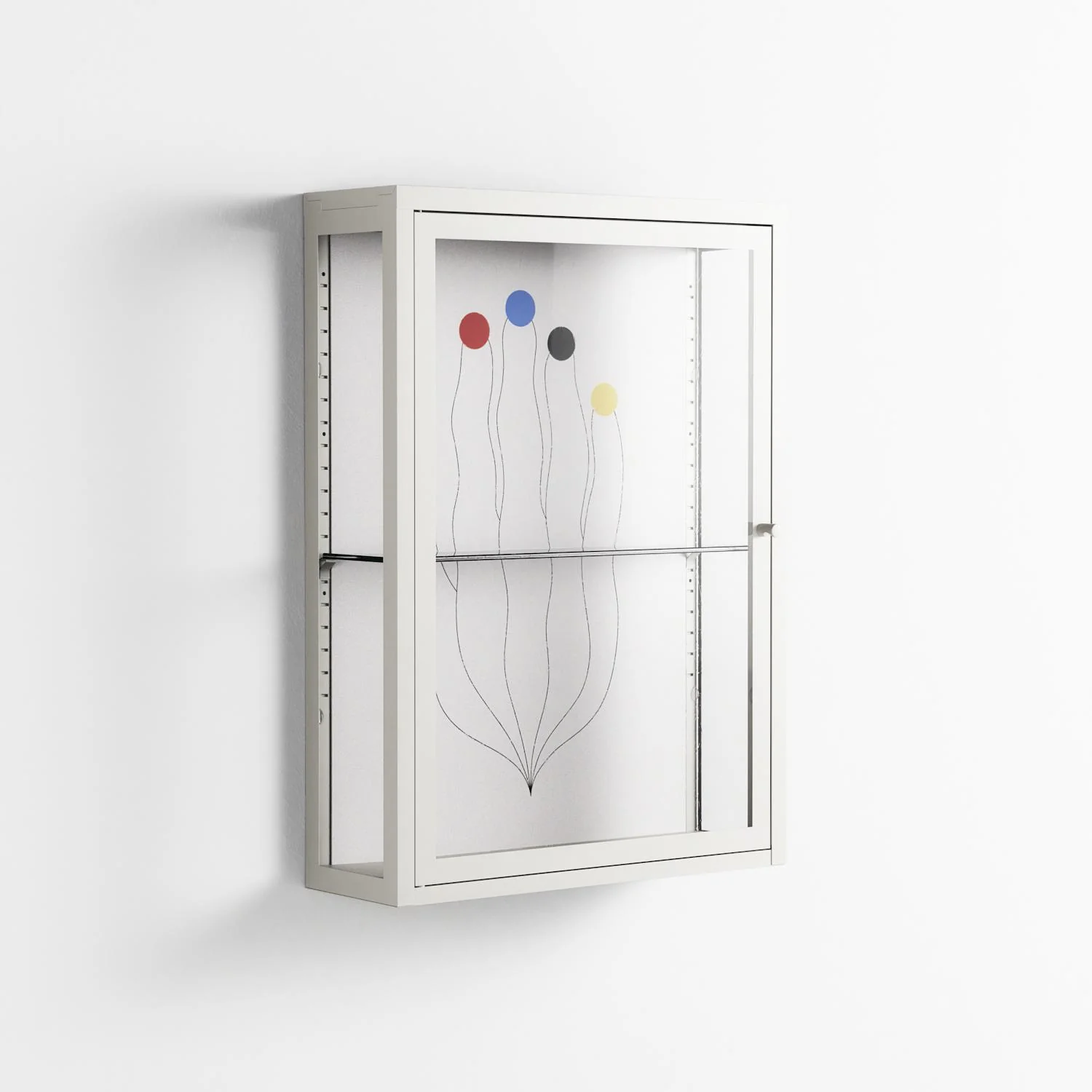 Épanoui - Wall Cabinet - David Vanadia - Chalk - Clear glass - Image 4
