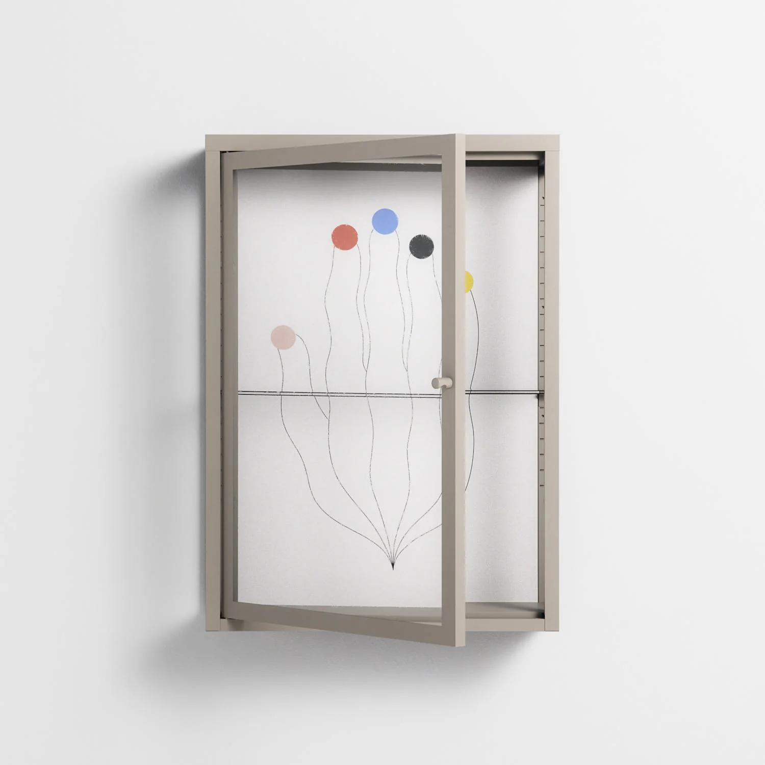 Épanoui - Wall Cabinet - David Vanadia - Pebble - Clear glass - Image 2